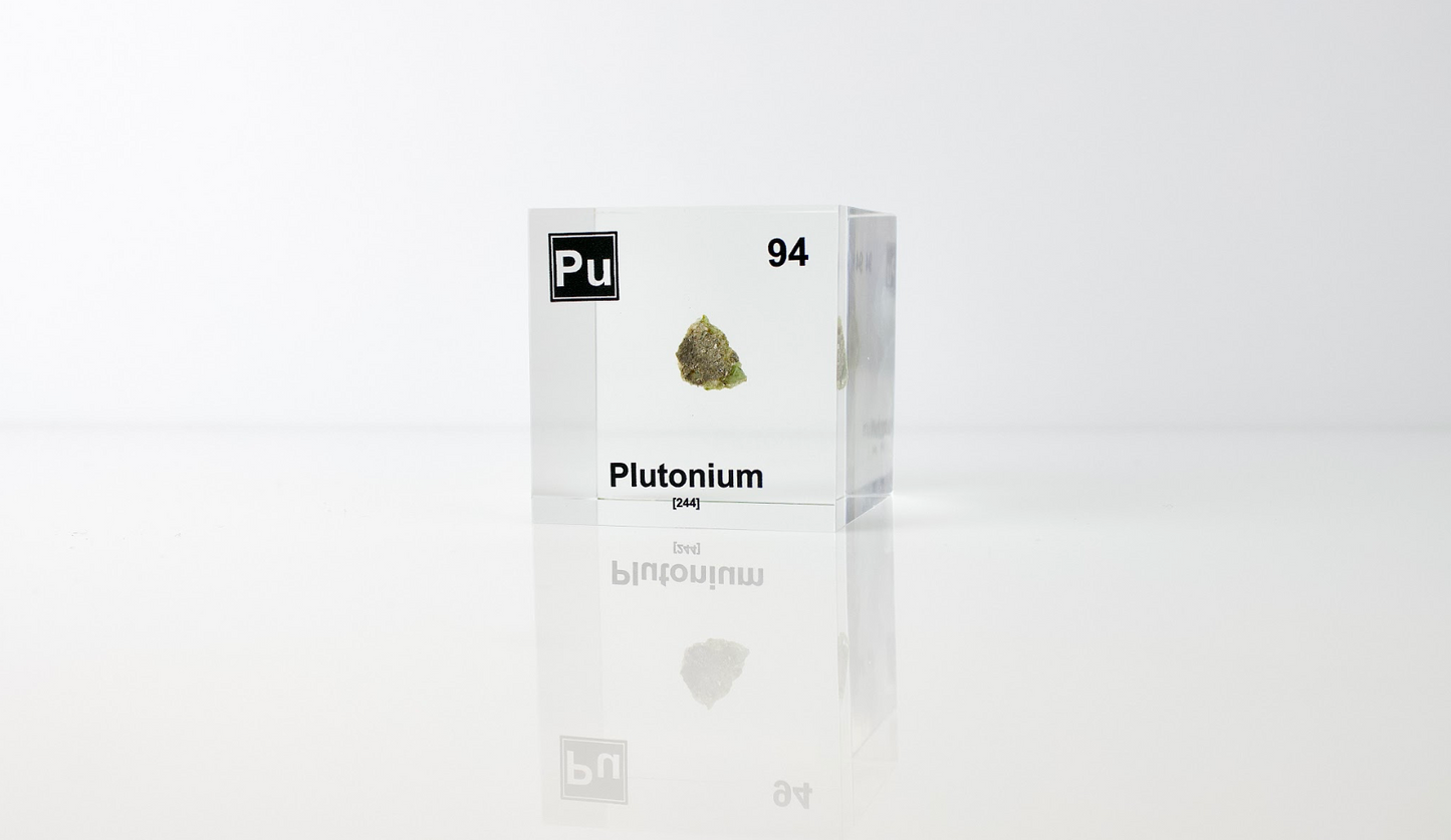 Plutonium Element Cube (Trinitite Sample)