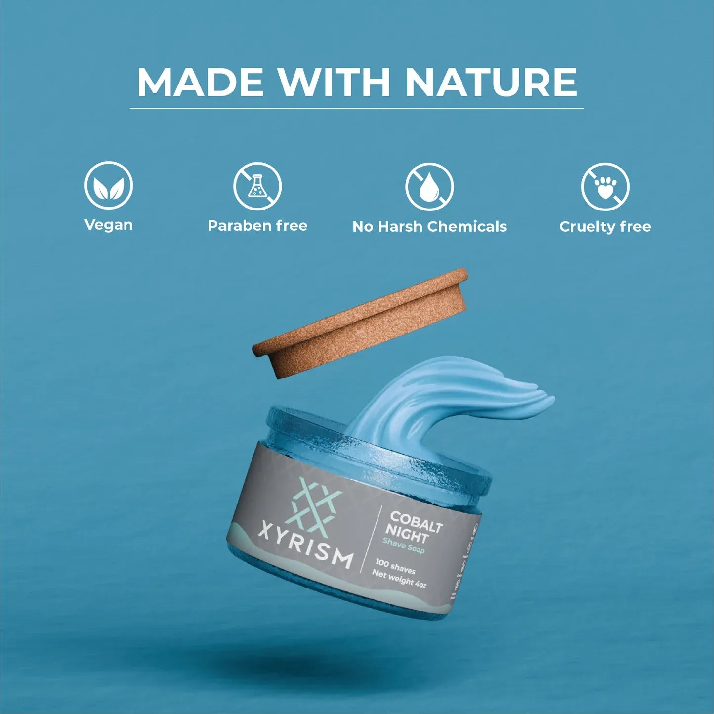 XYRISM Cobalt Night Shave Soap 4oz
