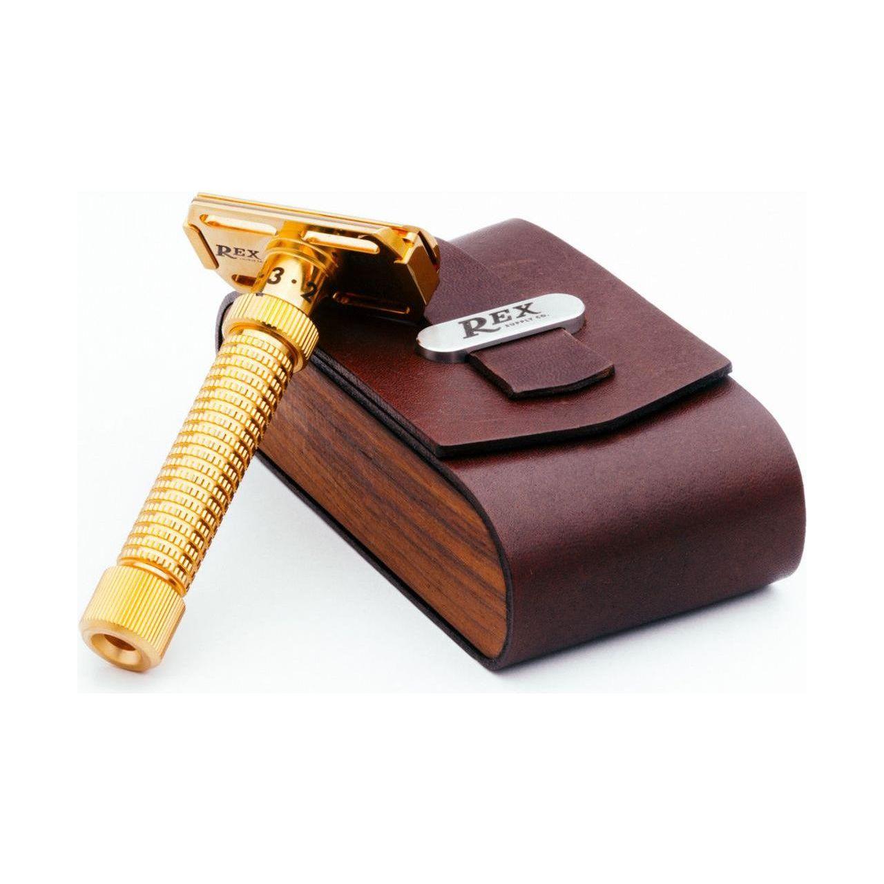 Rex Supply Co. Ambassador DeLuxe Gold Adjustable Stainless Steel DE Razor RSC-101G