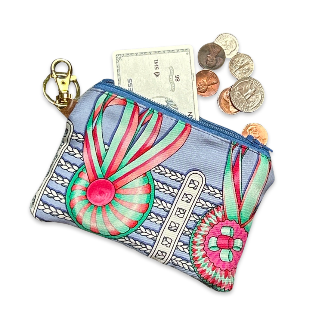 Rubans du Cheval Blue Coffee Run Keychain Bag