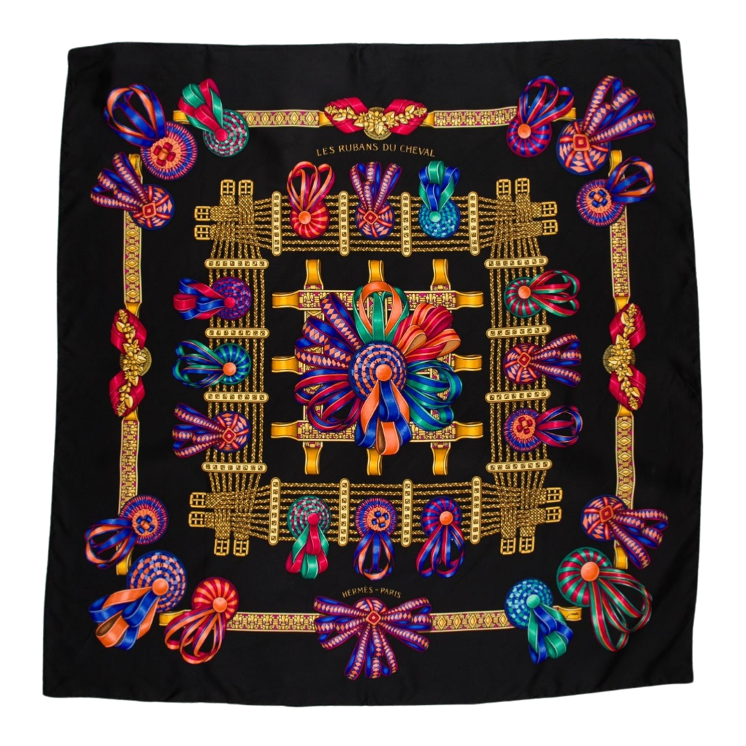 Rubans du Cheval Noir Vintage Scarf Wristlet Bag