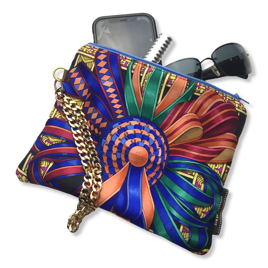 Rubans du Cheval Noir Vintage Scarf Wristlet Bag
