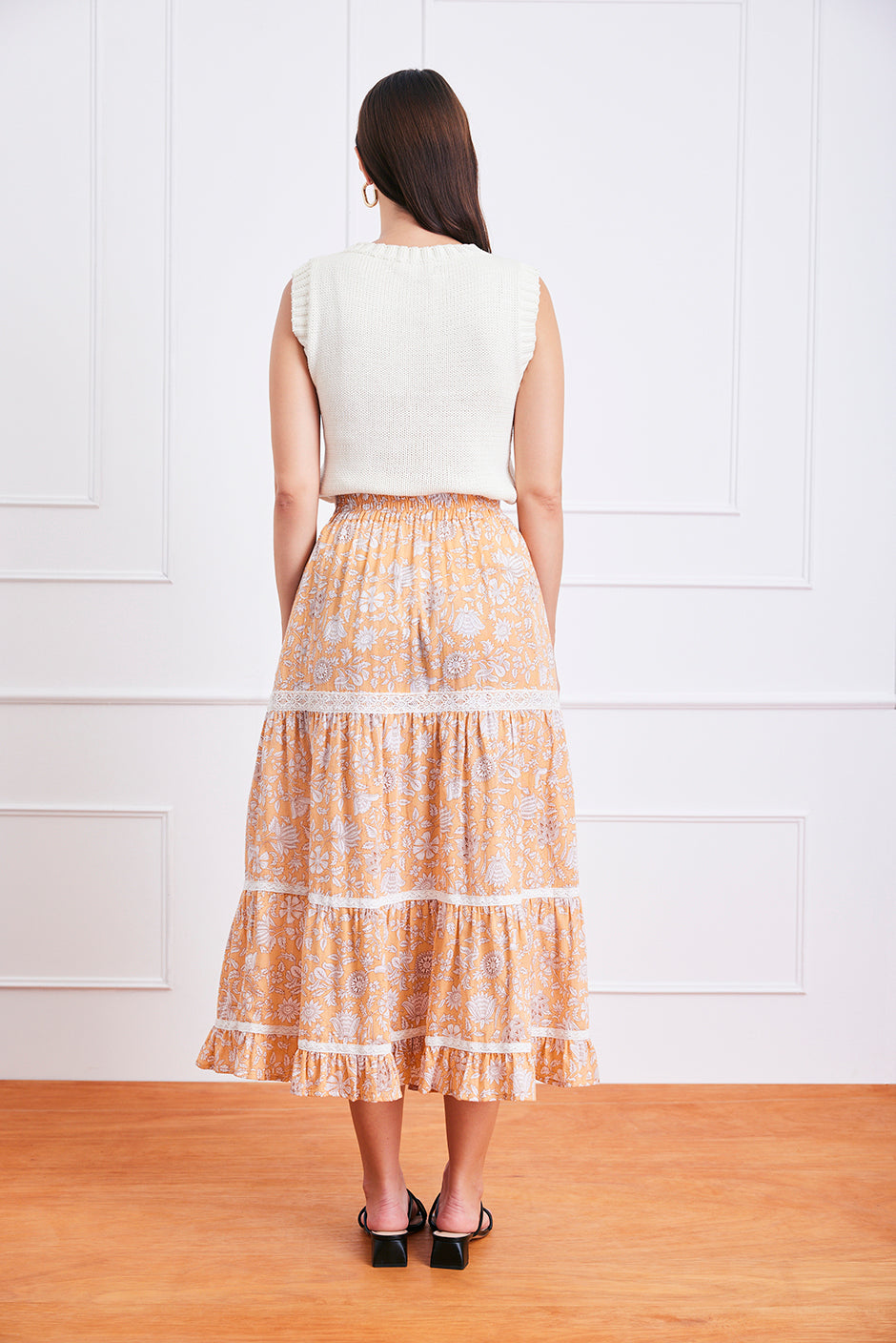Colette Skirt in Poppy Garden - Osadia Concept Store