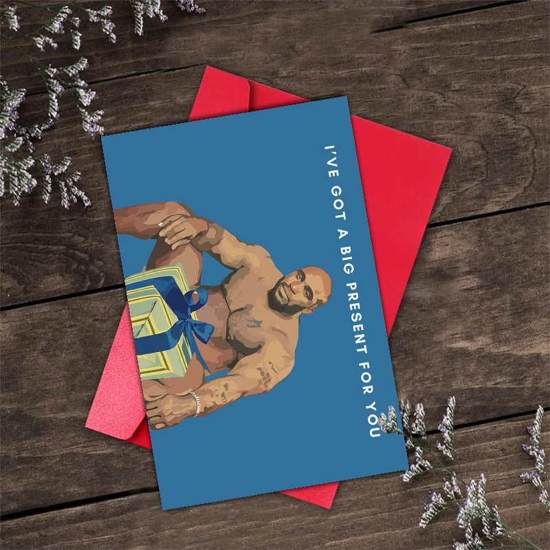 1 pc funny birthday card, creative blessing card, the best gift for best friends, colleagues, and brothers.