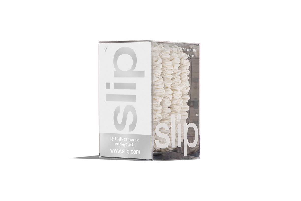 Back to School White Skinny Scrunchies