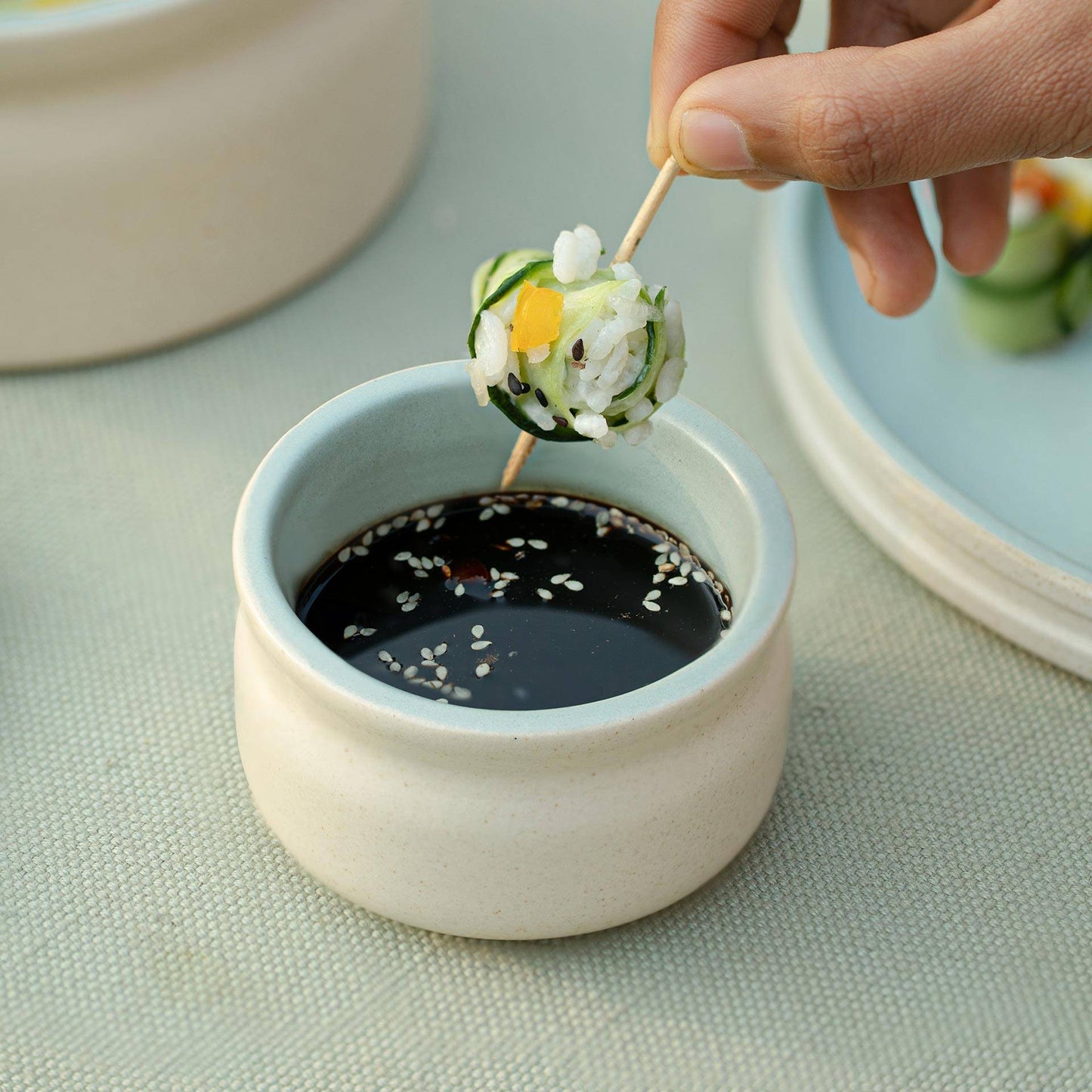 Serene Sky Ceramic Bowl