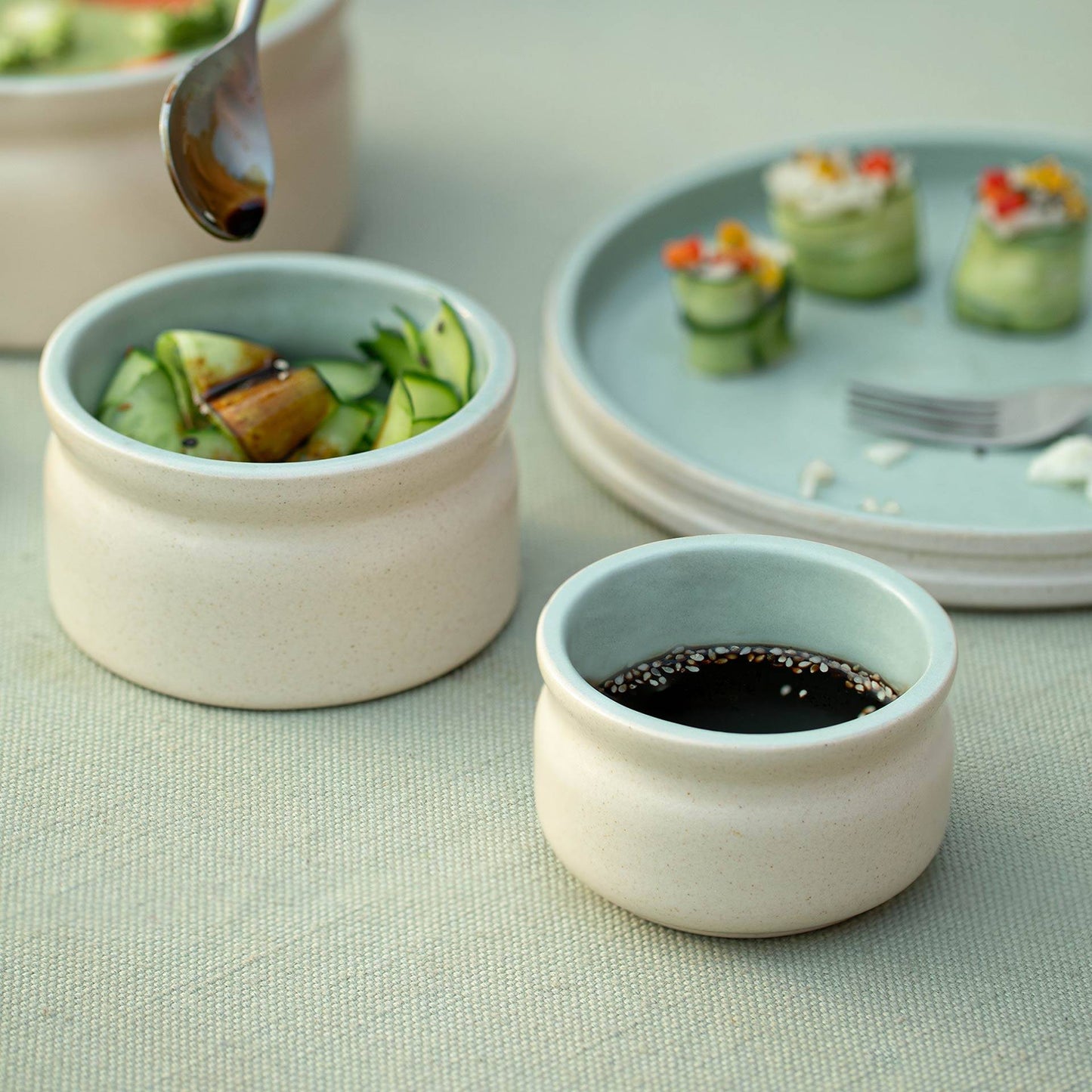 Serene Sky Ceramic Bowl