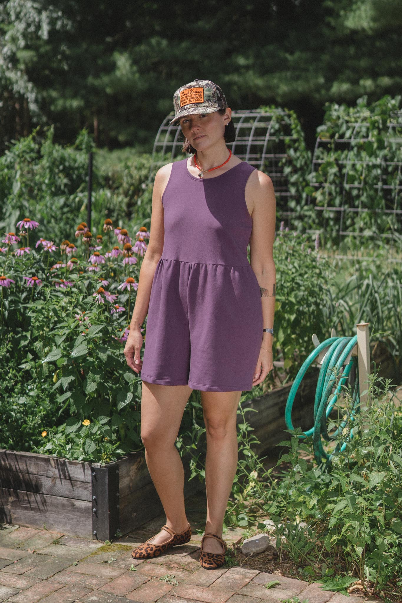 Marianne Romper in Plum
