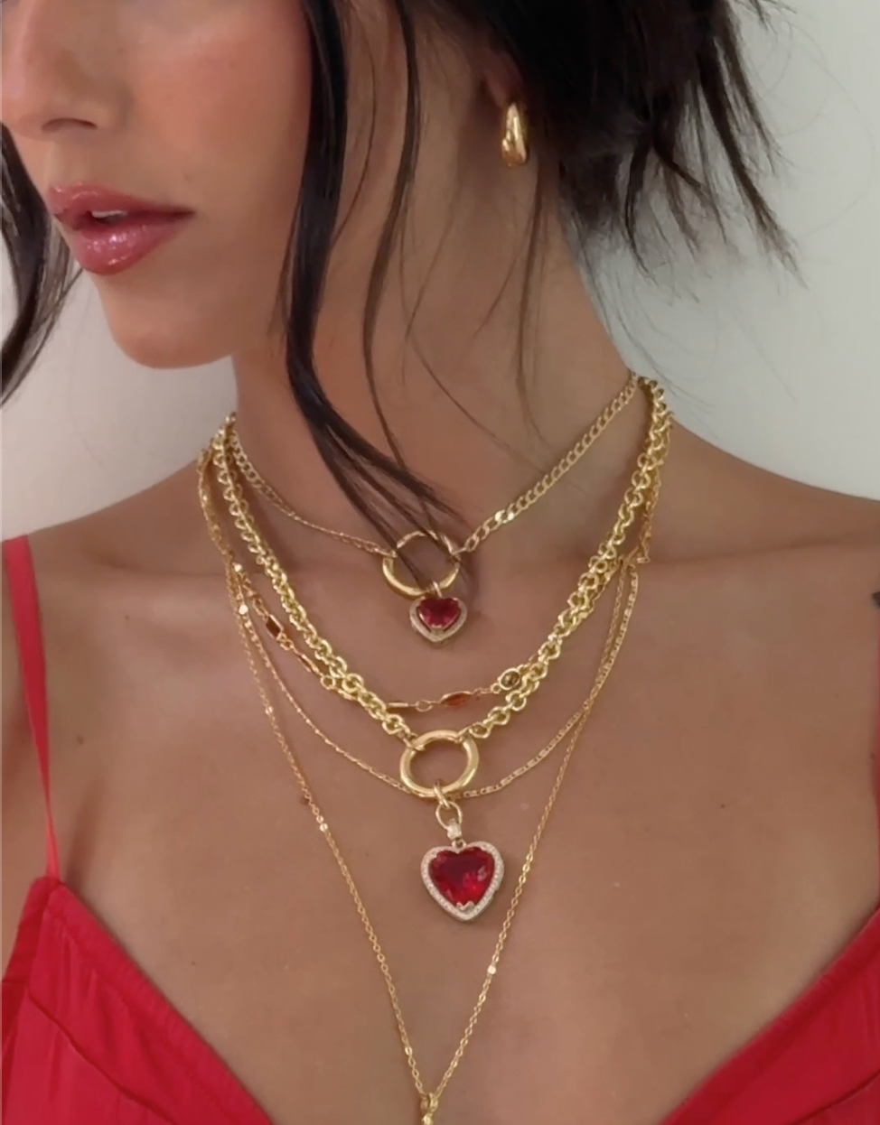 The Jules Necklace Red