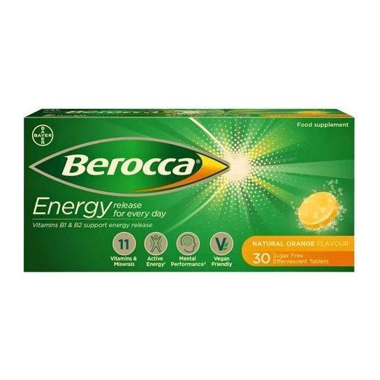 Berocca Energy Natural Orange Supplement Sugar Free Effervescent Tablets 15 Ct