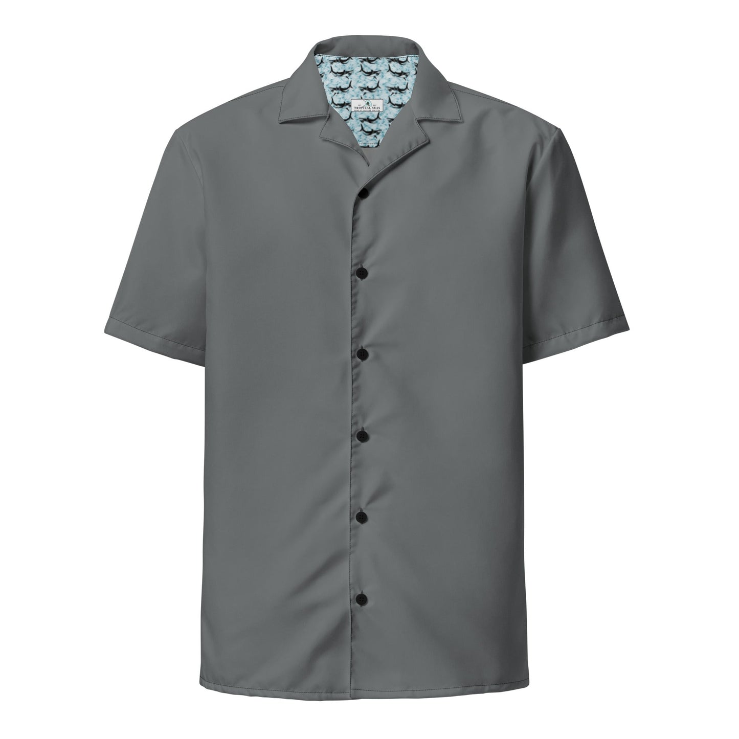 Labelless Shadow Grey Button Down Camp Shirt