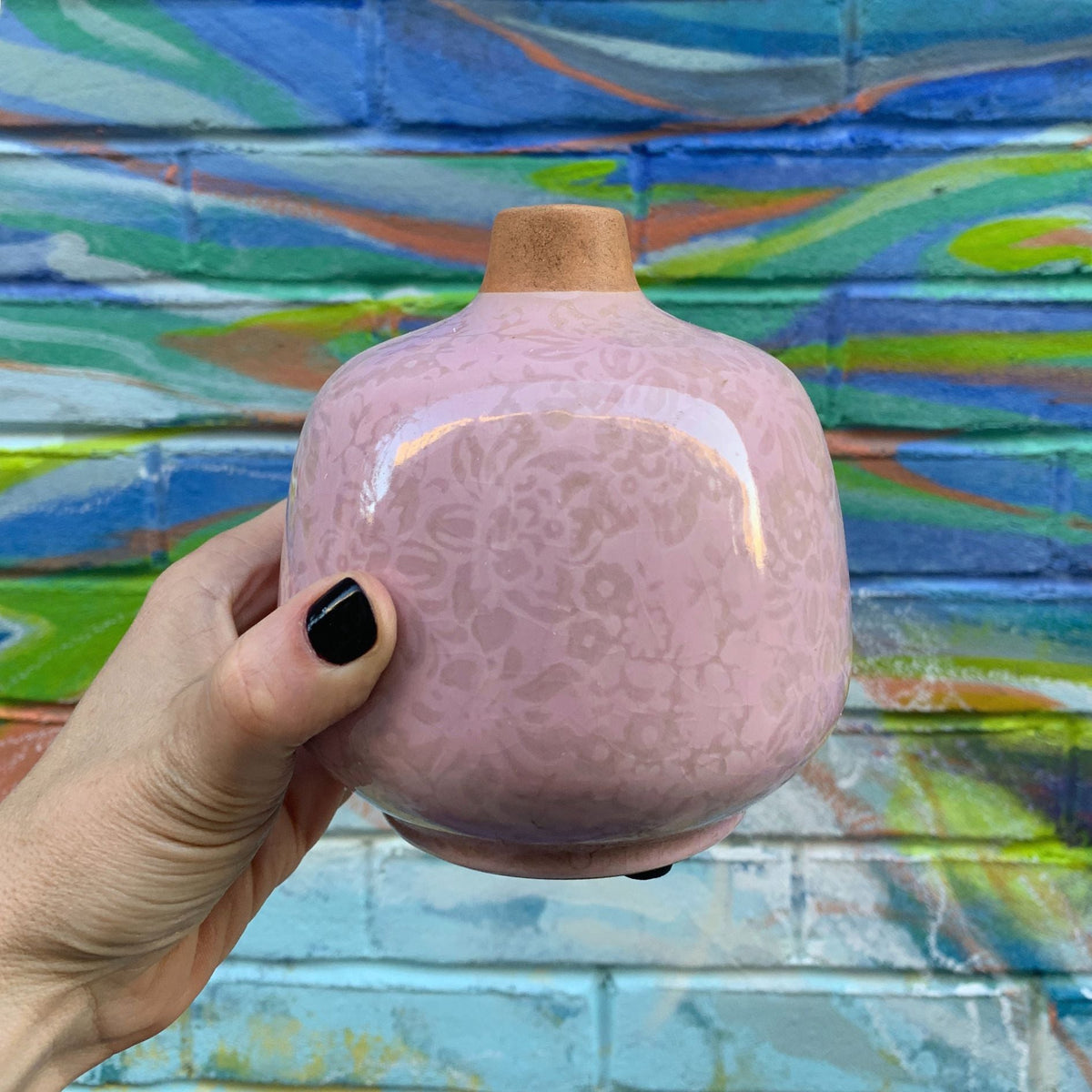 Small Ceramic Light Pink Bud Vase | Decorative Versatile Flower Pot | 4.52" x 4.92" - Osadia Concept Store