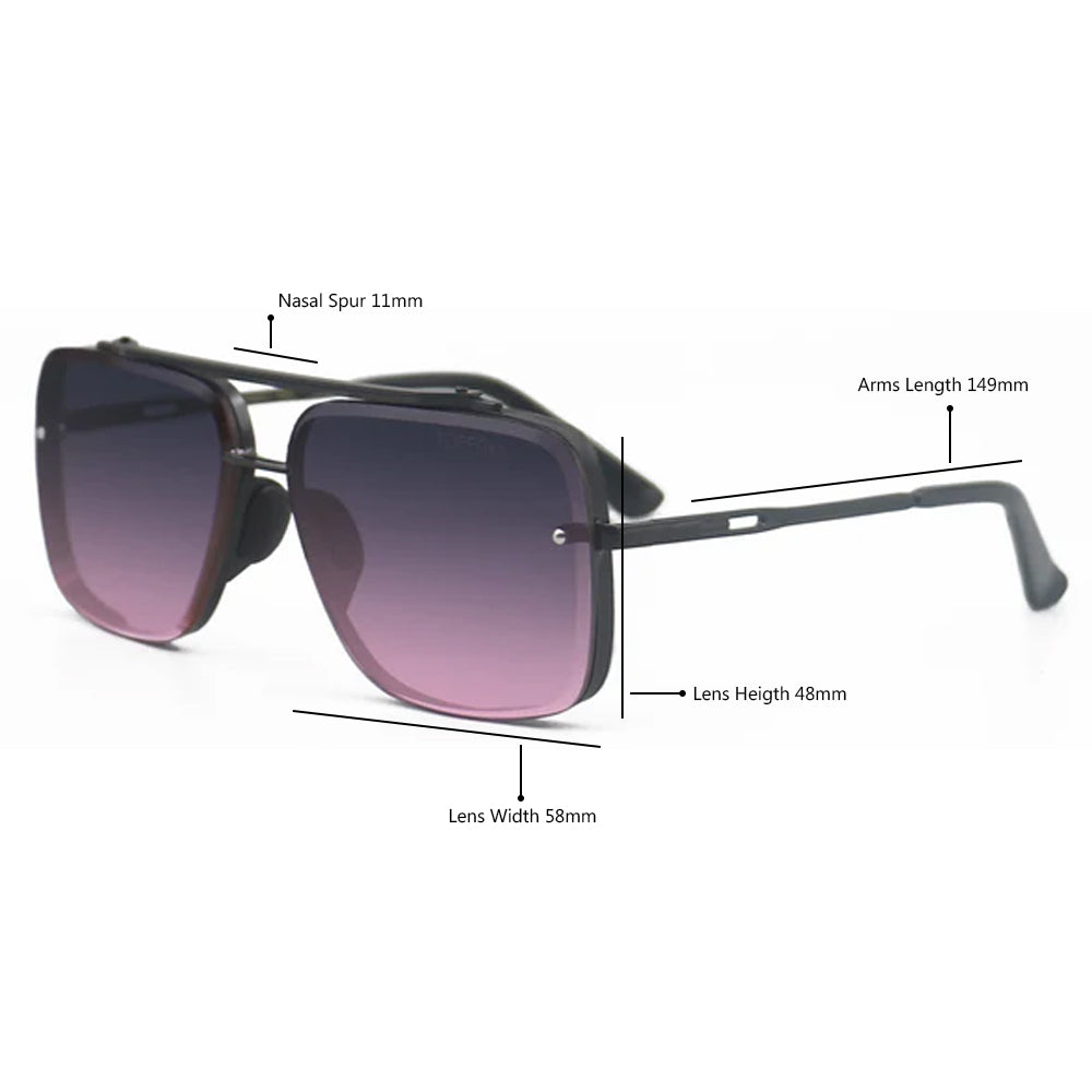 Smaller Bella Faded Purple and Pink - Tangle Free Aviator Sunglasses