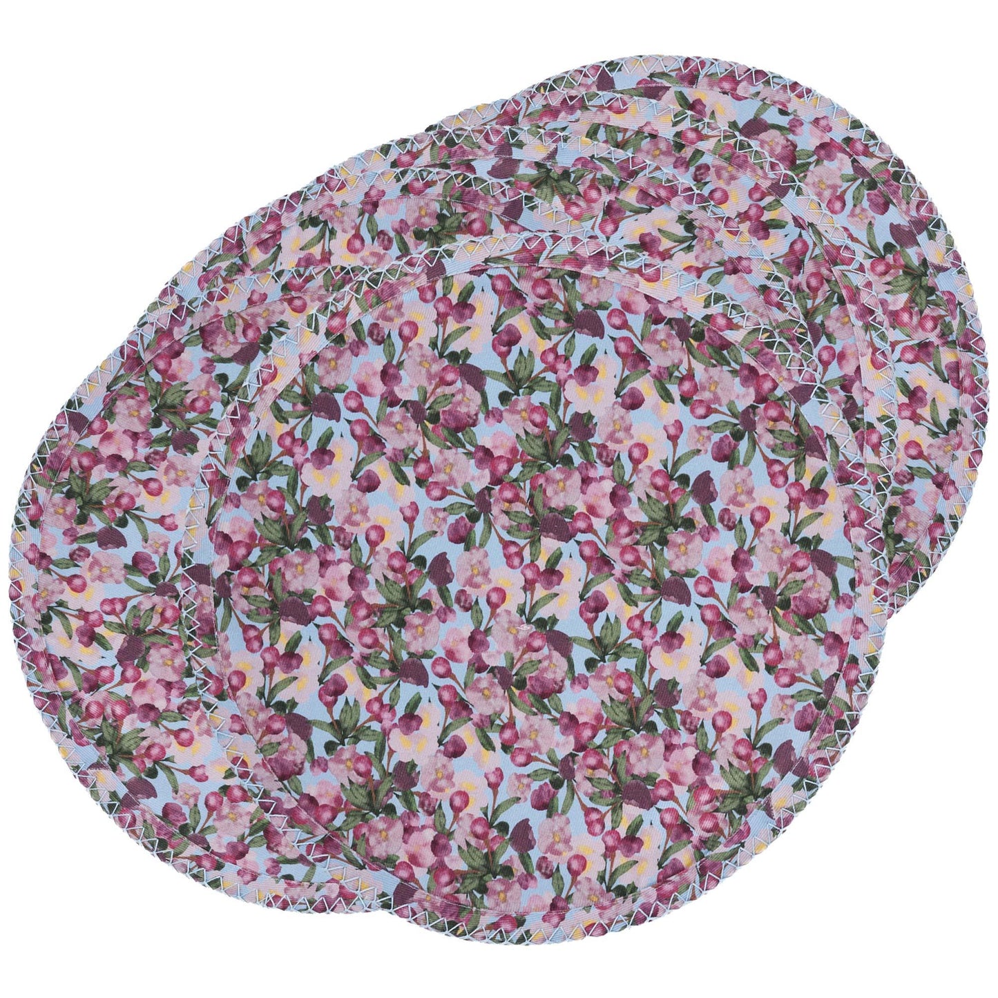 6 Round Placemats Romance is Dead Blue - Osadia Concept Store