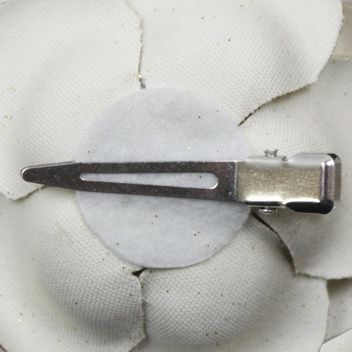 Sourpuss Pink Glittery Rose Hair Clip | Retro Rockabilly Pin-Up Sparkly Hair Accessory