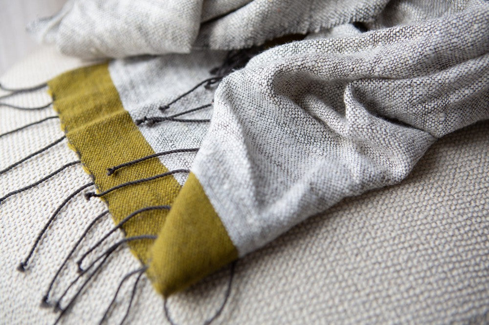 Stella Handwoven Ethiopian Silk and Cotton Shawl