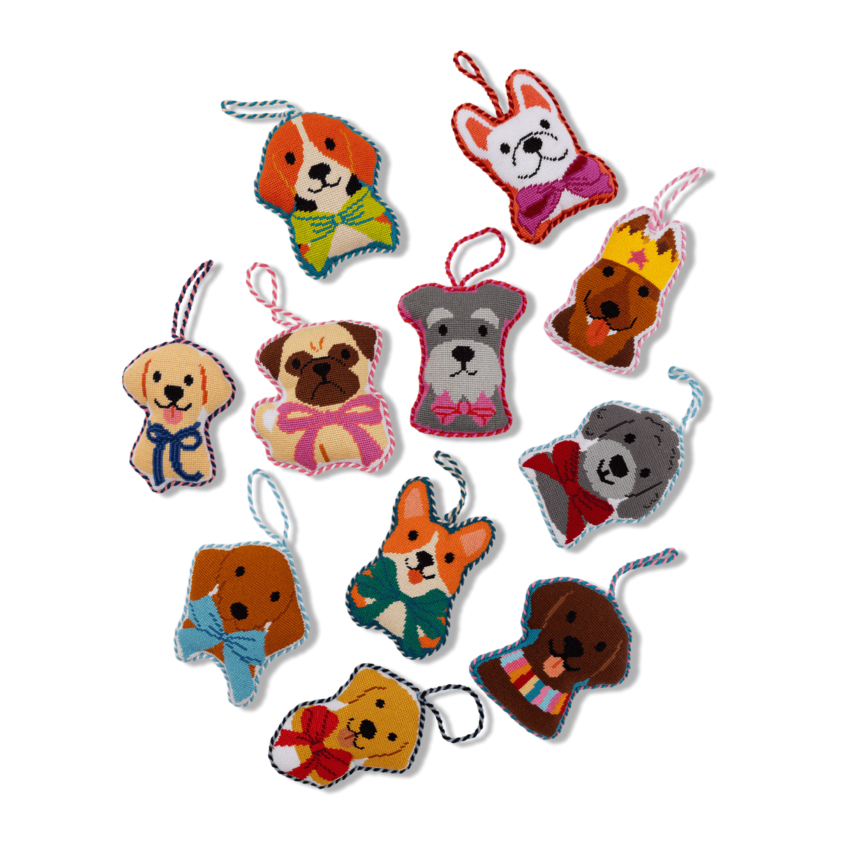 Needlepoint Icon Ornament - Golden Retriever