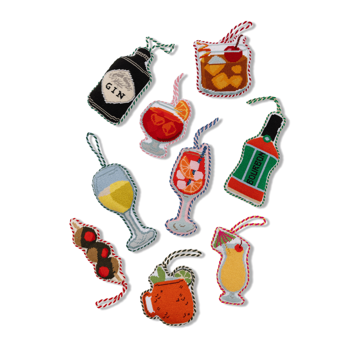 Needlepoint Icon Ornament - Piña Colada