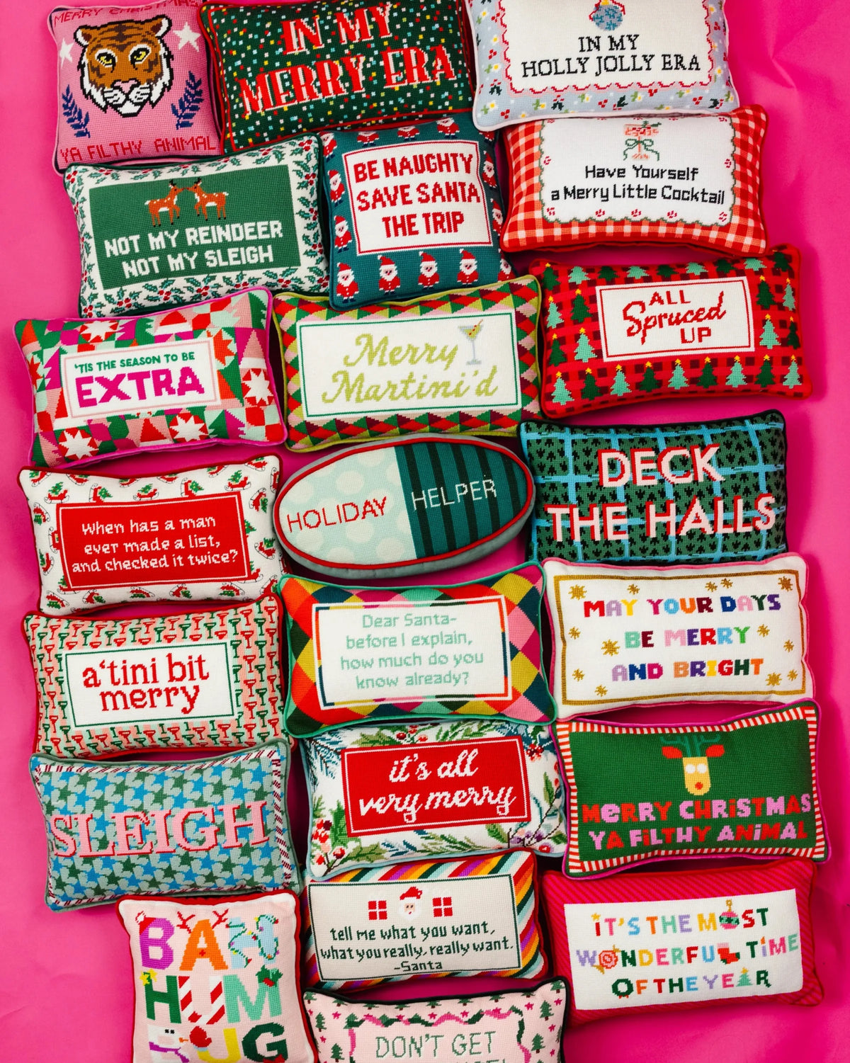 Sleigh Needlepoint Pillow