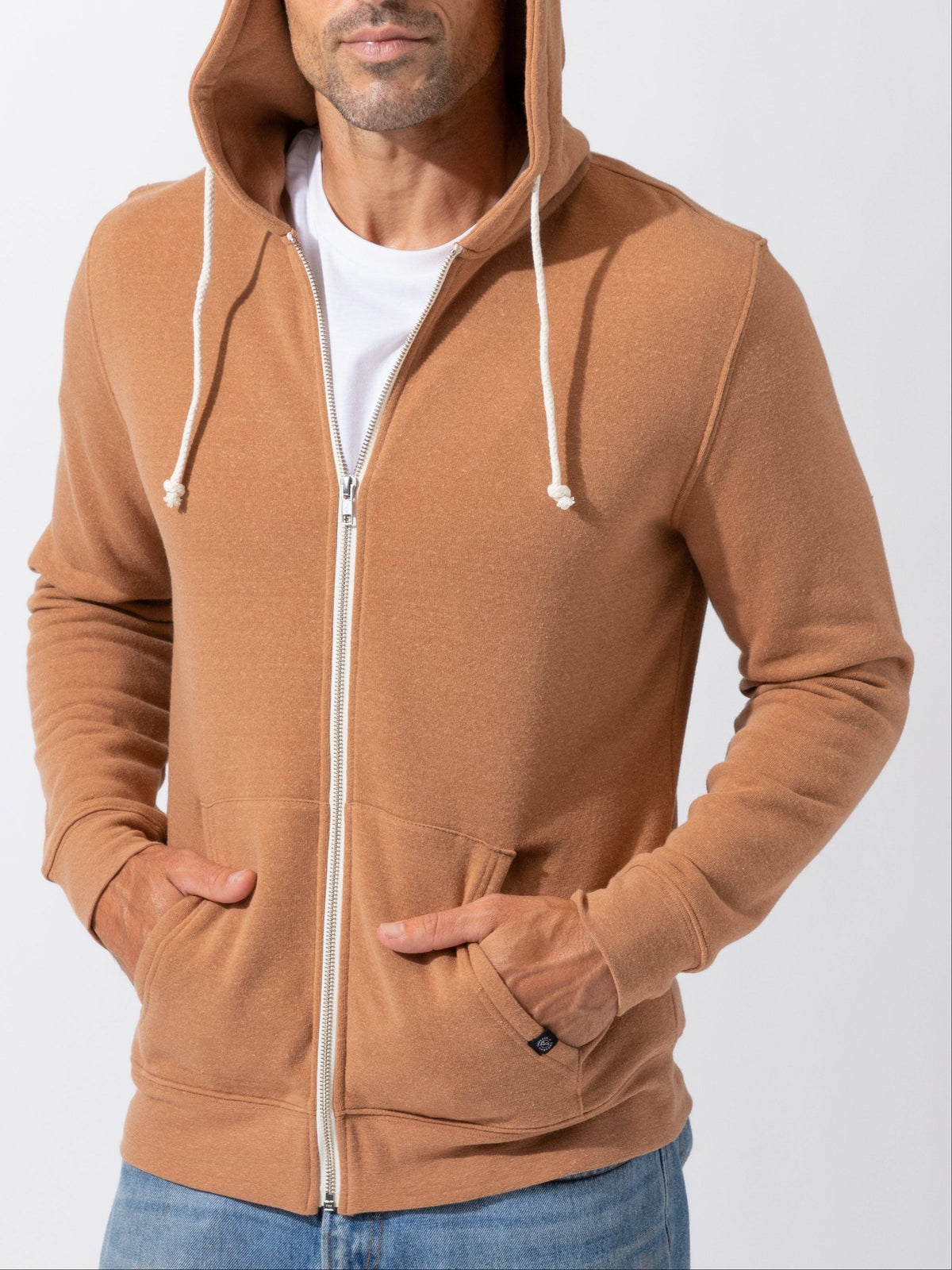 Triblend Zip Fleece Hoodie
