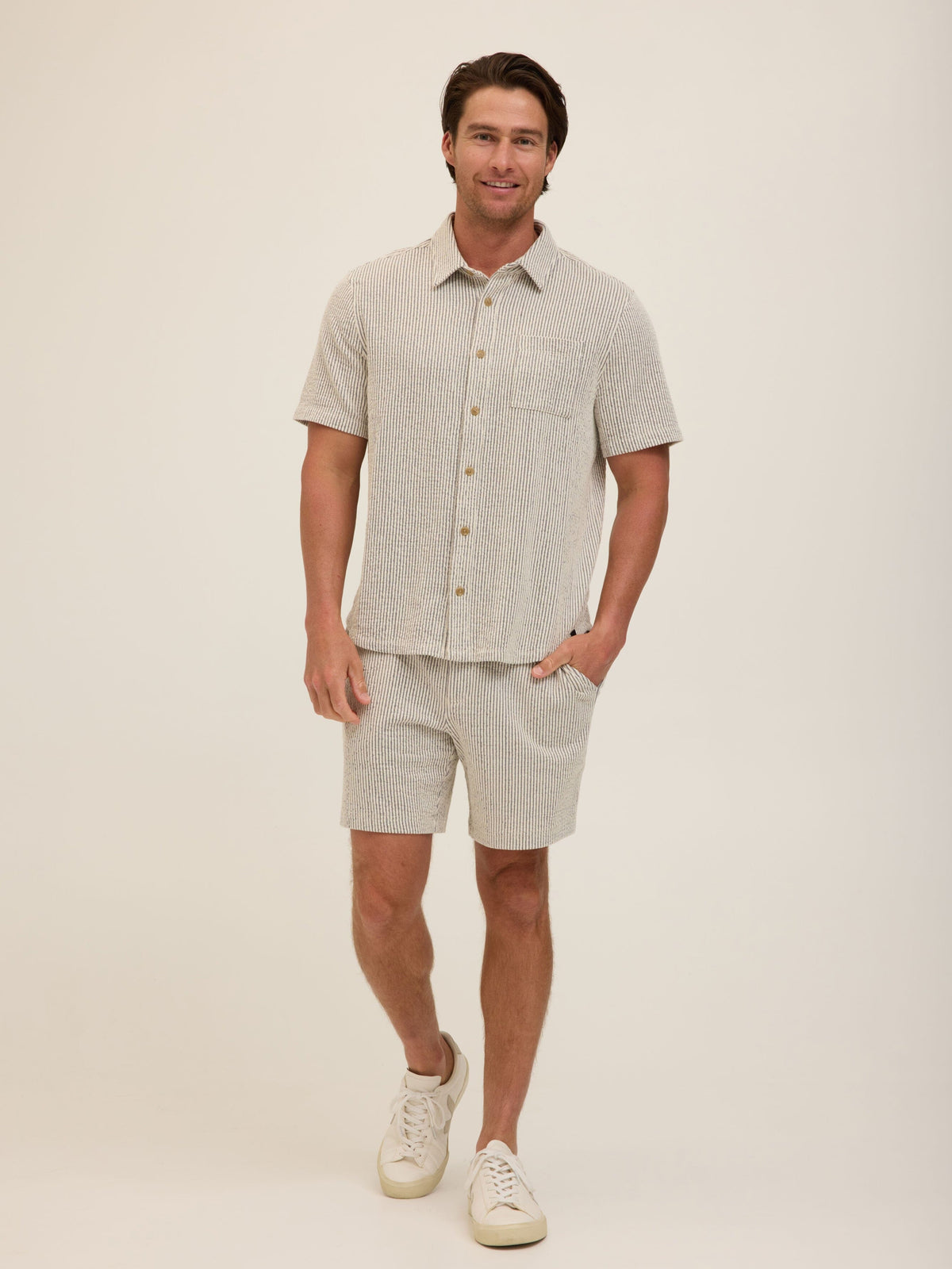 Dylan Tonal Stretch Seersucker Short