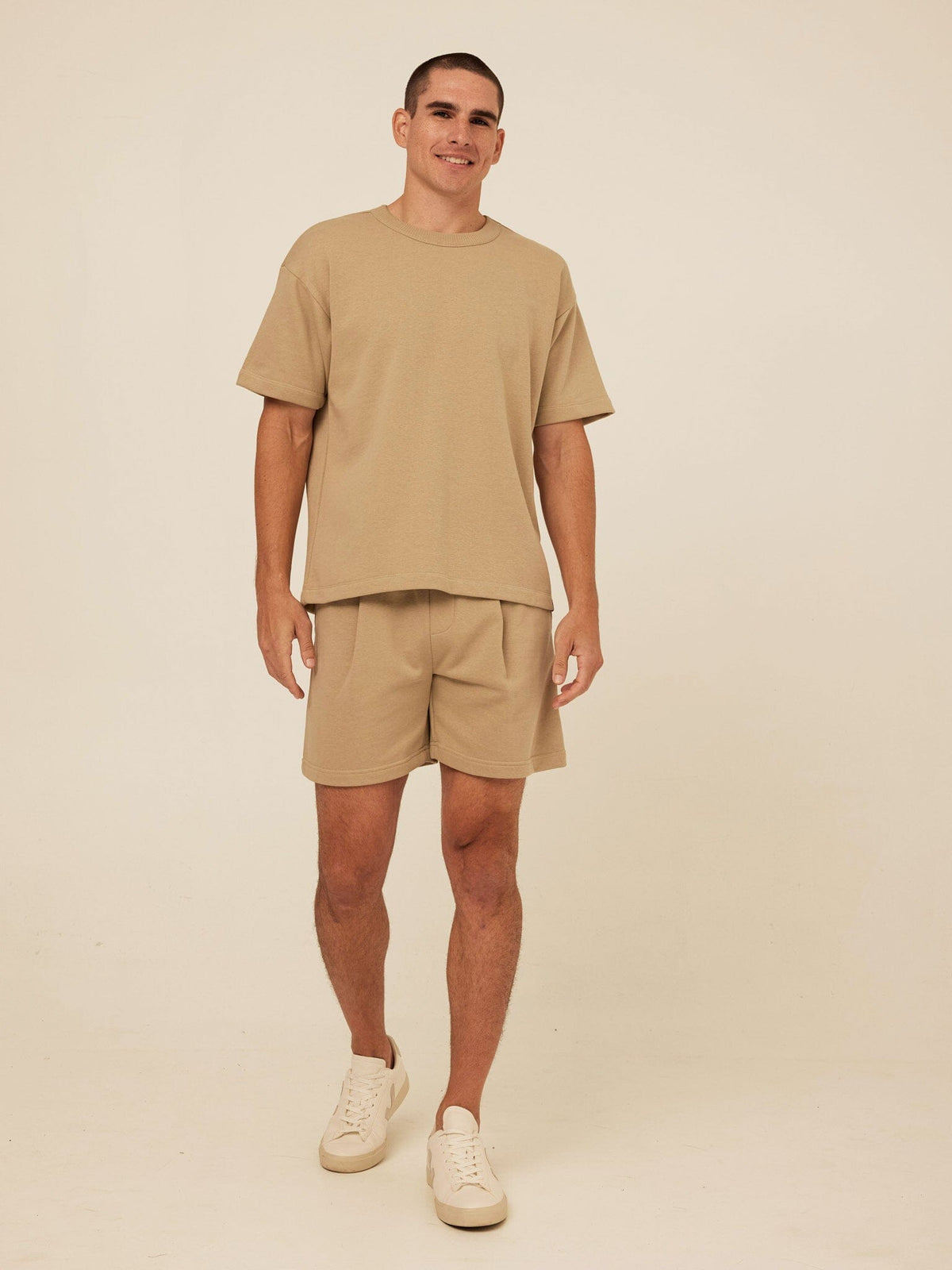 Easton Cotton Blend Terry Pleated Short