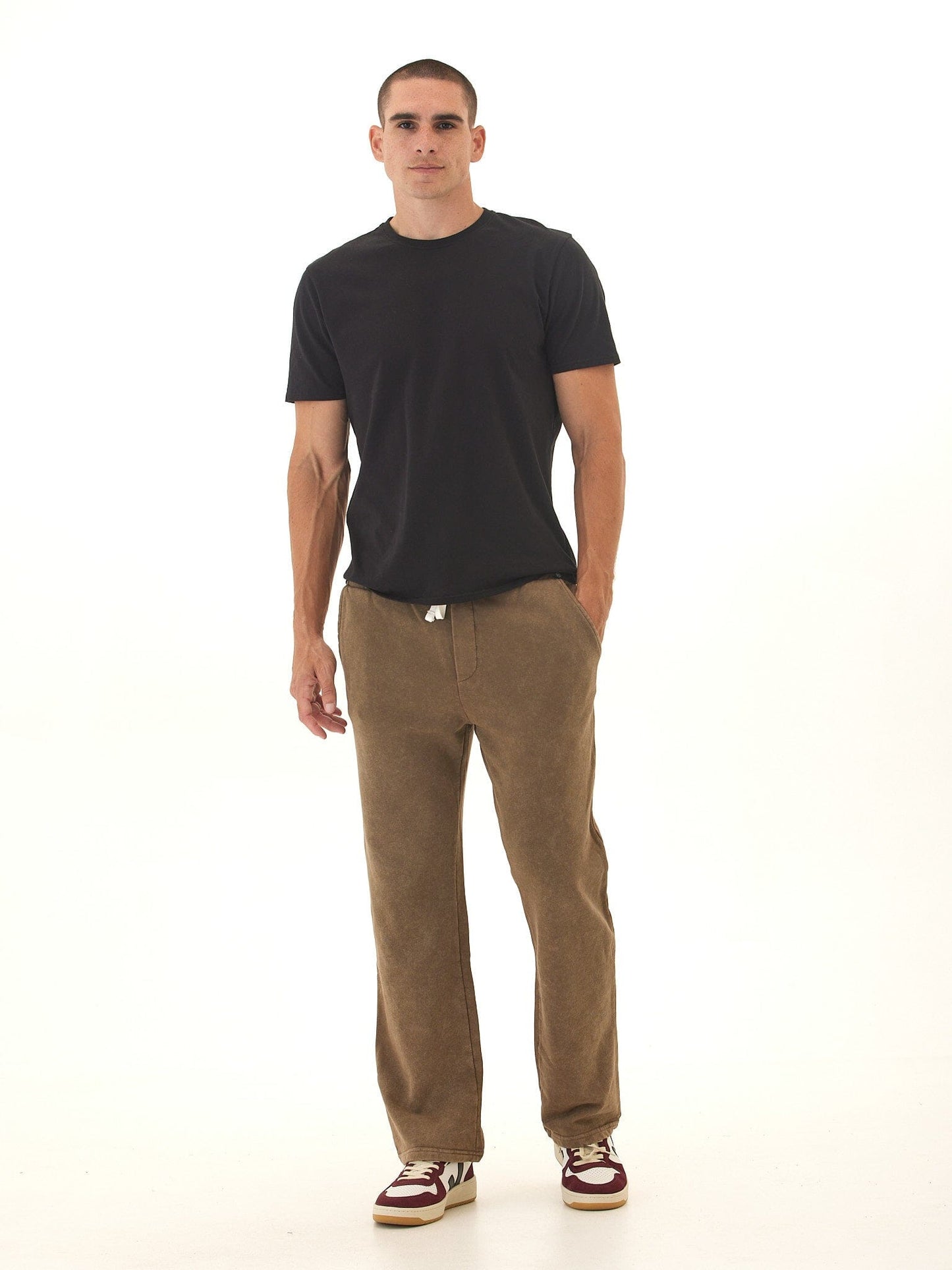 Kevin Mineral Wash Cotton Blend Terry Pant