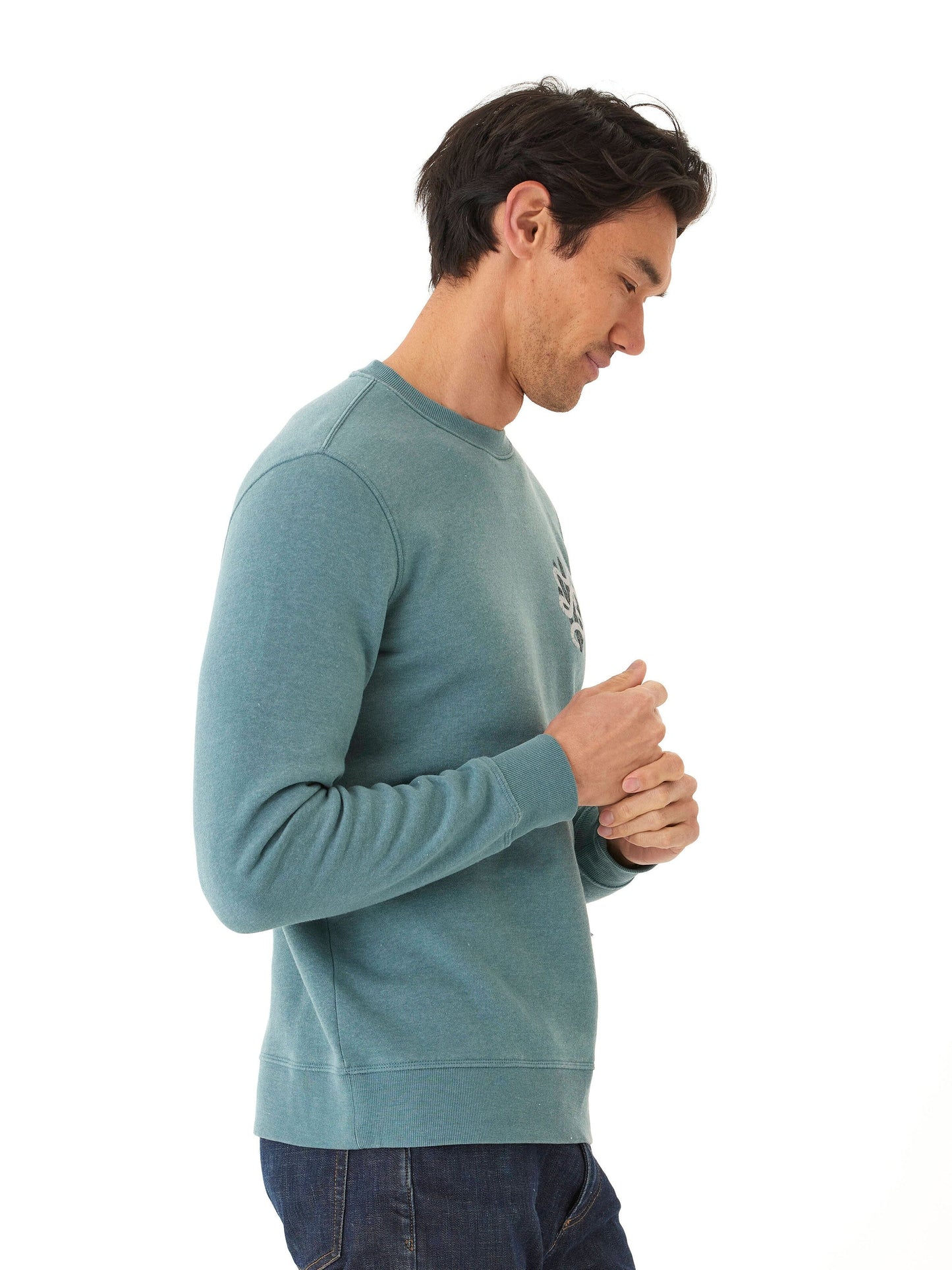Mineral Wash Graphic Fleece Crew
