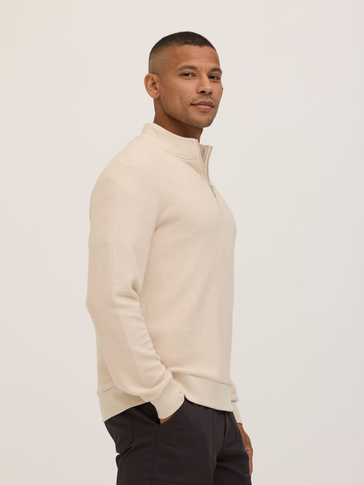 Dan Waffle Knit Quarter Zip
