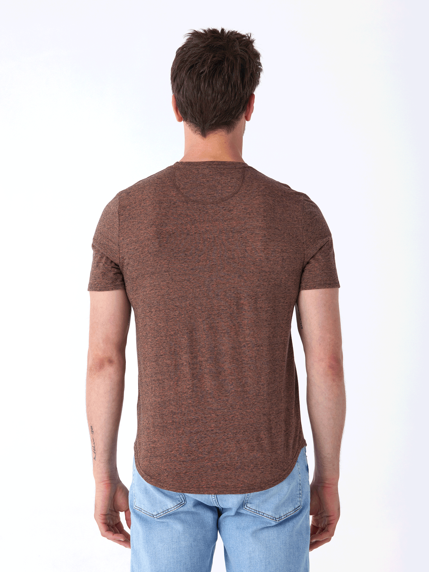 Black Fleck Triblend Henley
