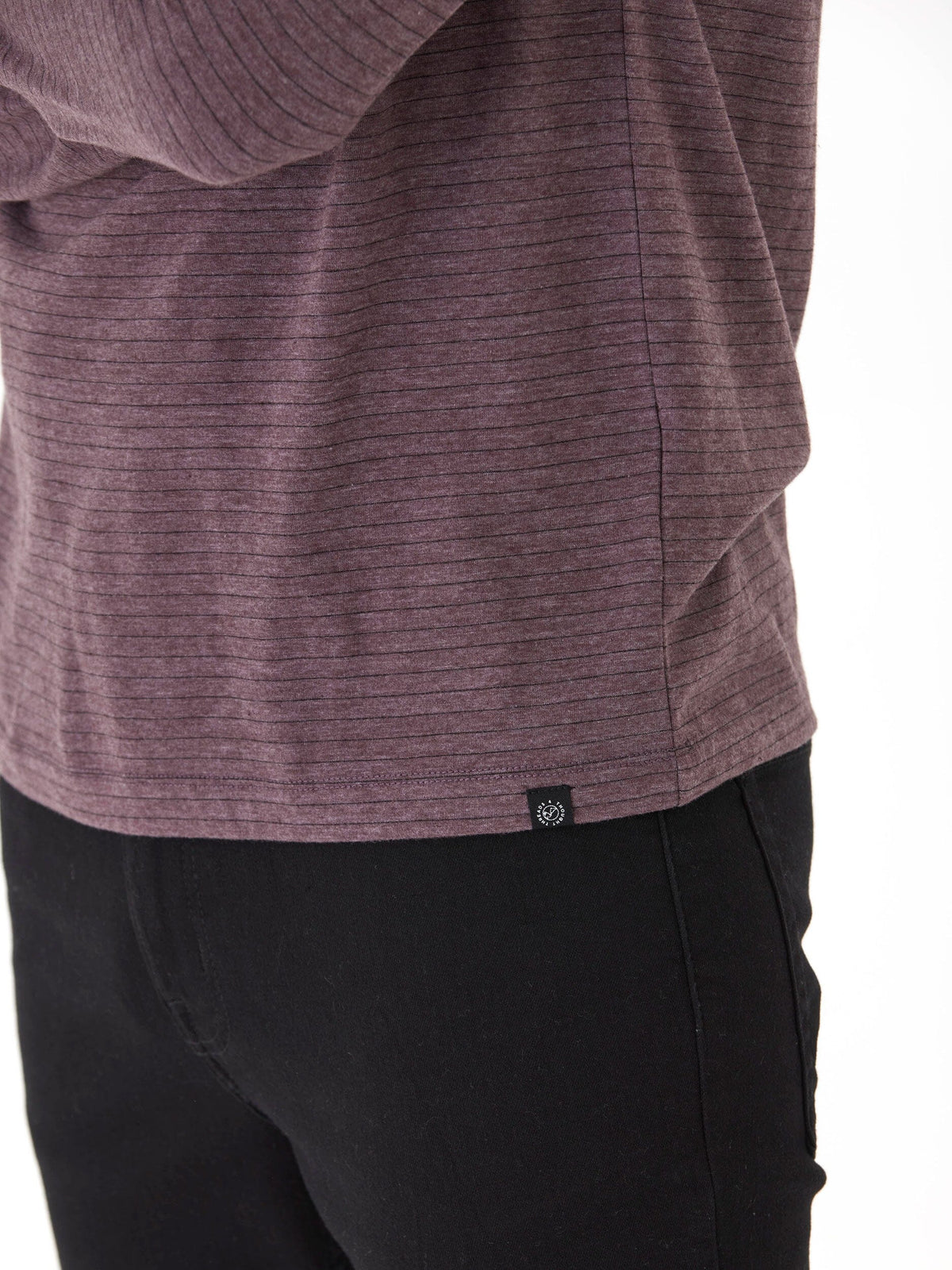 Torryn Triblend Stripe Jersey Long Sleeve Contrast Henley