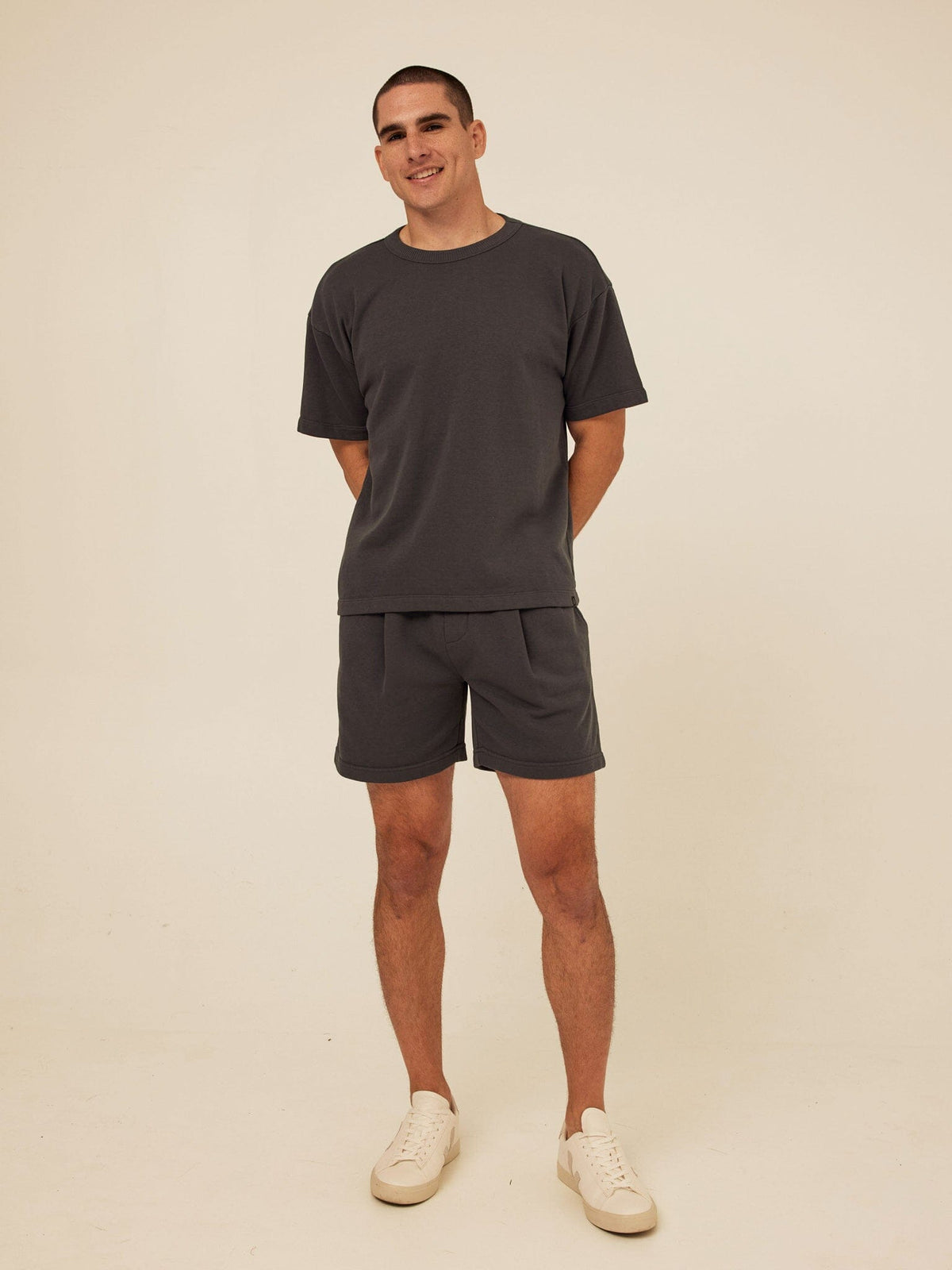Easton Cotton Blend Terry Pleated Short