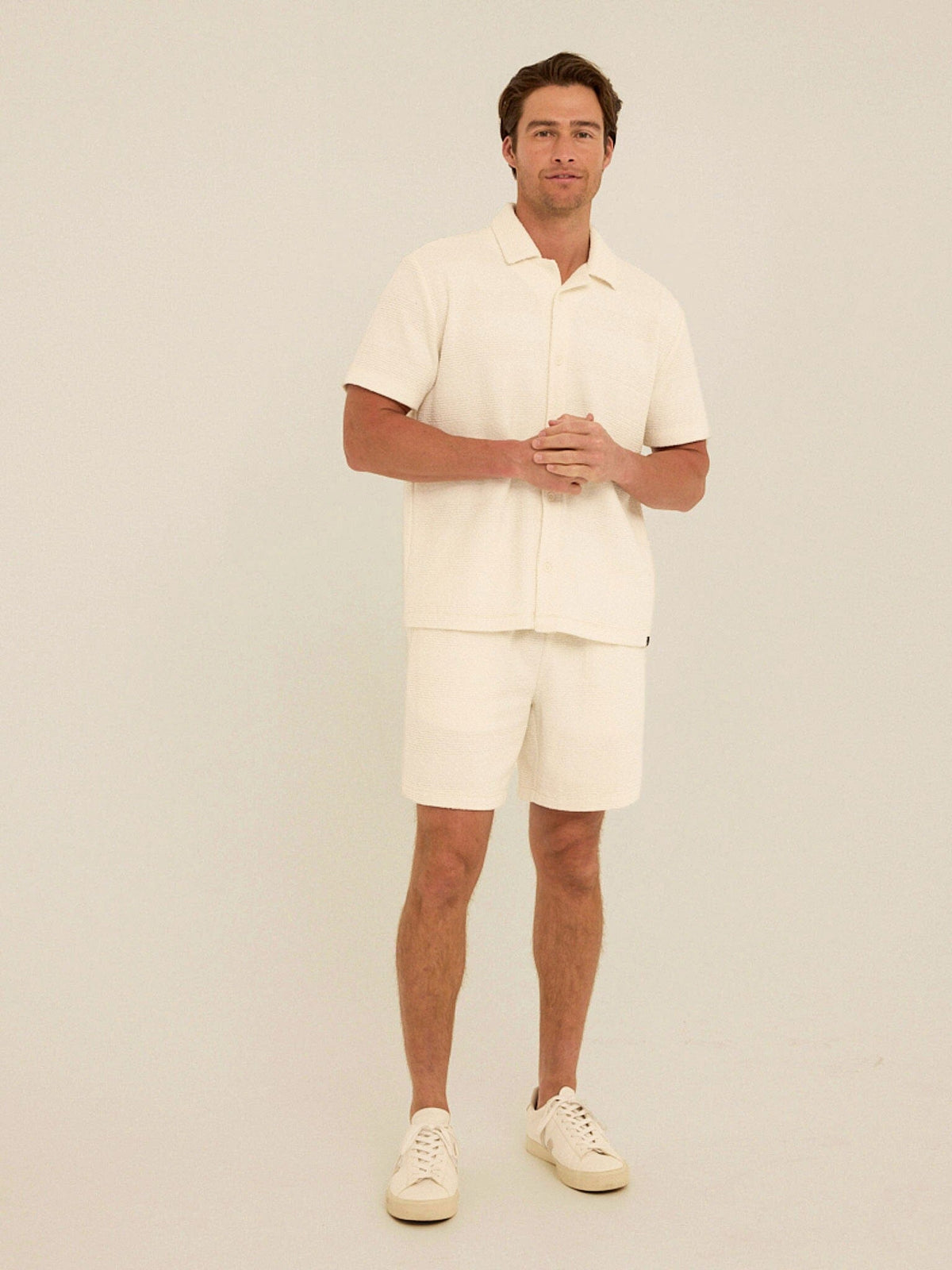 Archer Jacquard Textured Stripe Button-Down Pocket Shirt