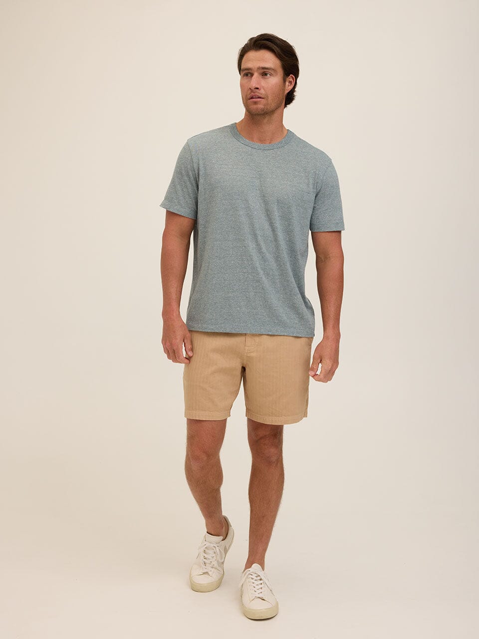 Johnny Light Fleck Jersey Relaxed Crew Tee