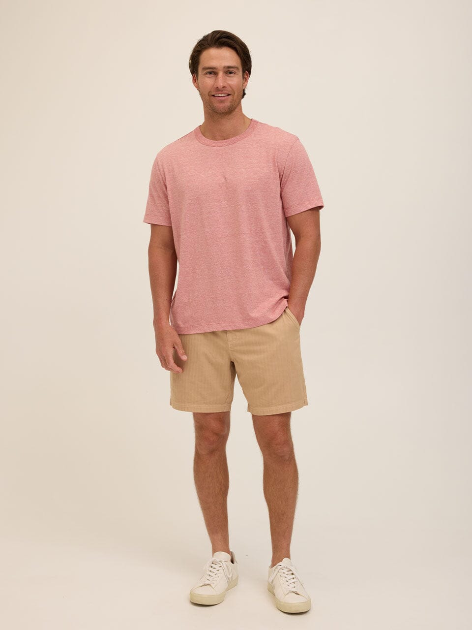 Johnny Light Fleck Jersey Relaxed Crew Tee
