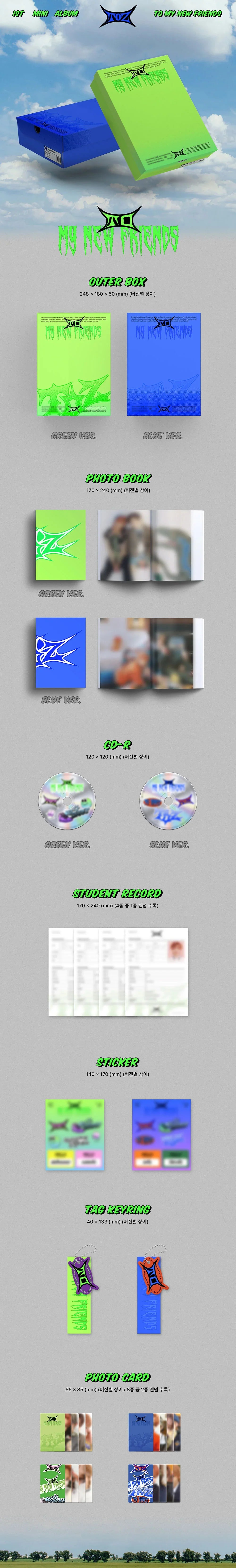 Toz 1st Mini Album - To My New Friends (2 Version Set)