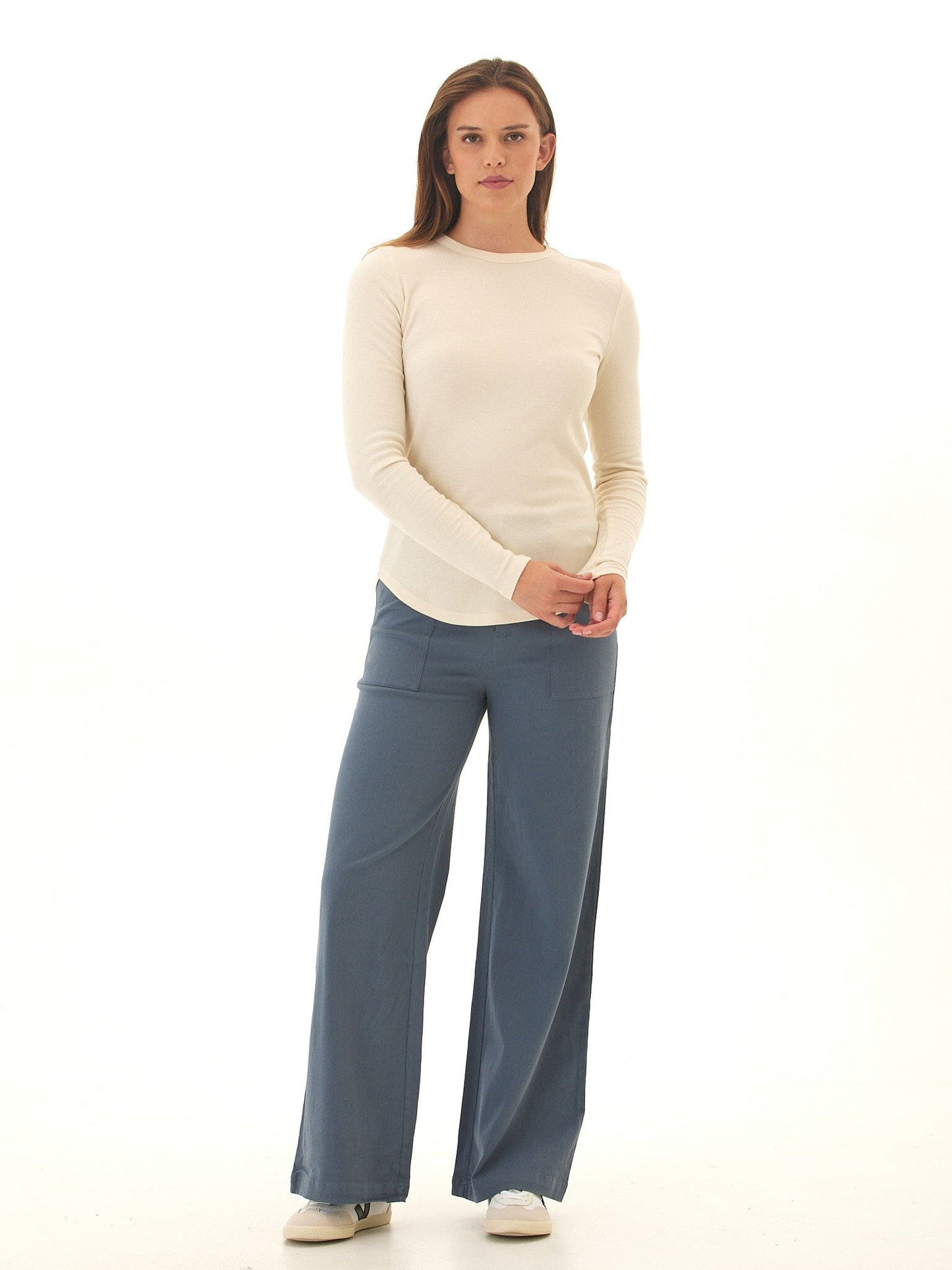 Pamela Stretch Twill Wide Leg Pant