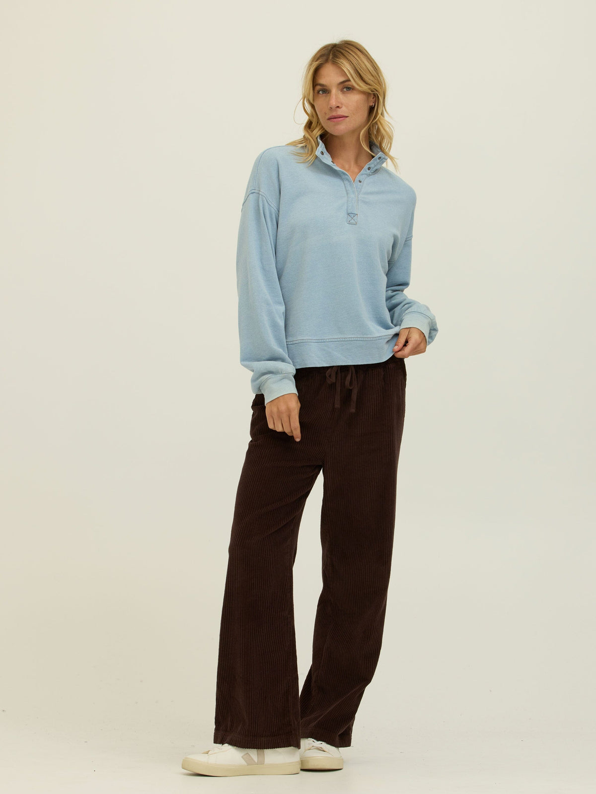 Grace Denim Terry Pullover