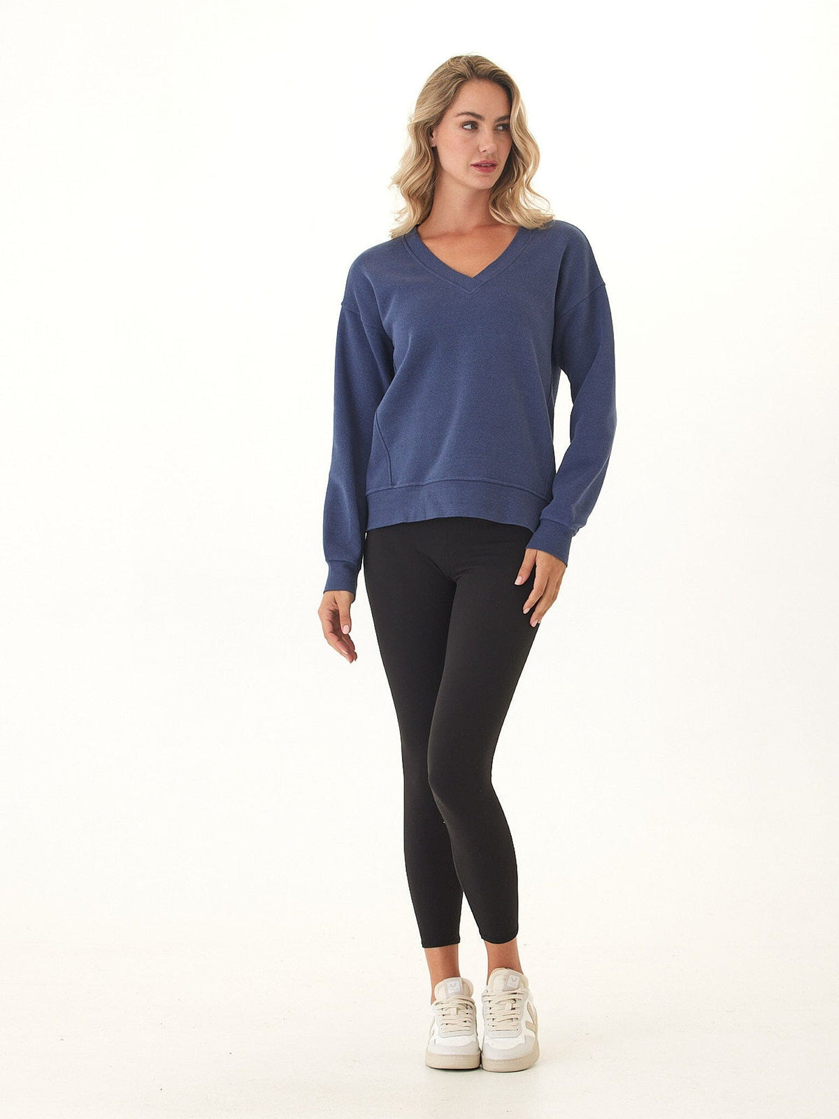 Elisha Triblend Fleece V-Neck Pullover