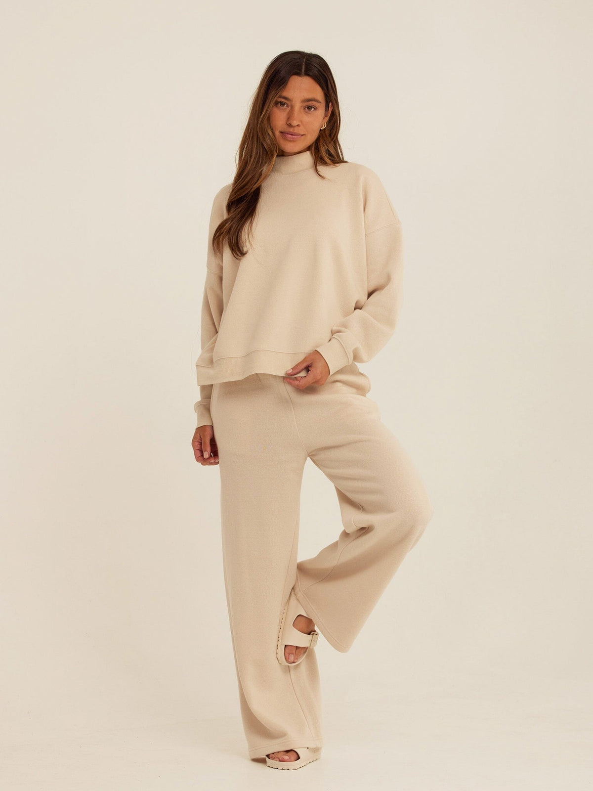 Karlie Triblend Fleece Mock Neck Pullover