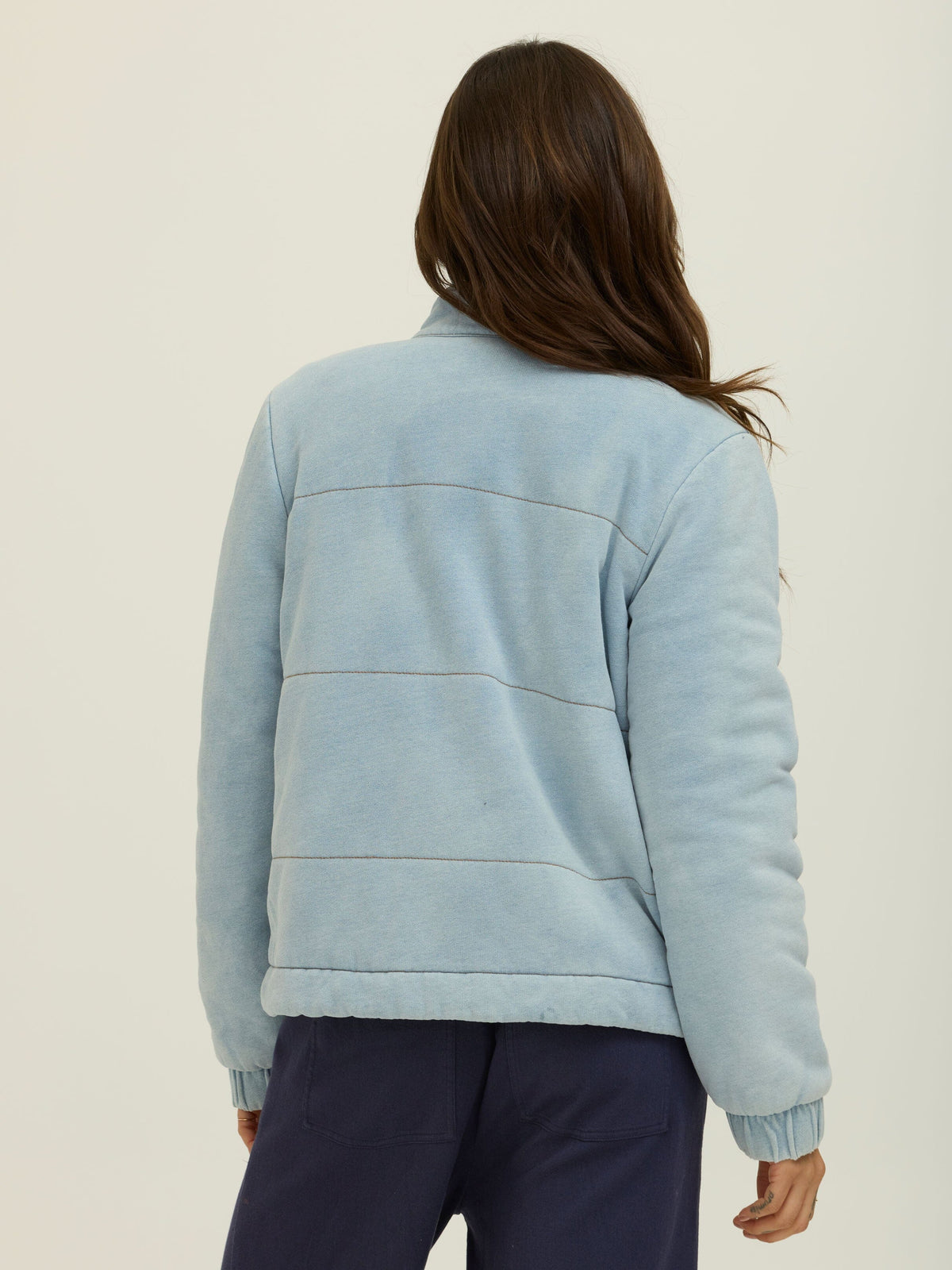 Malia Denim Terry Puffer Jacket