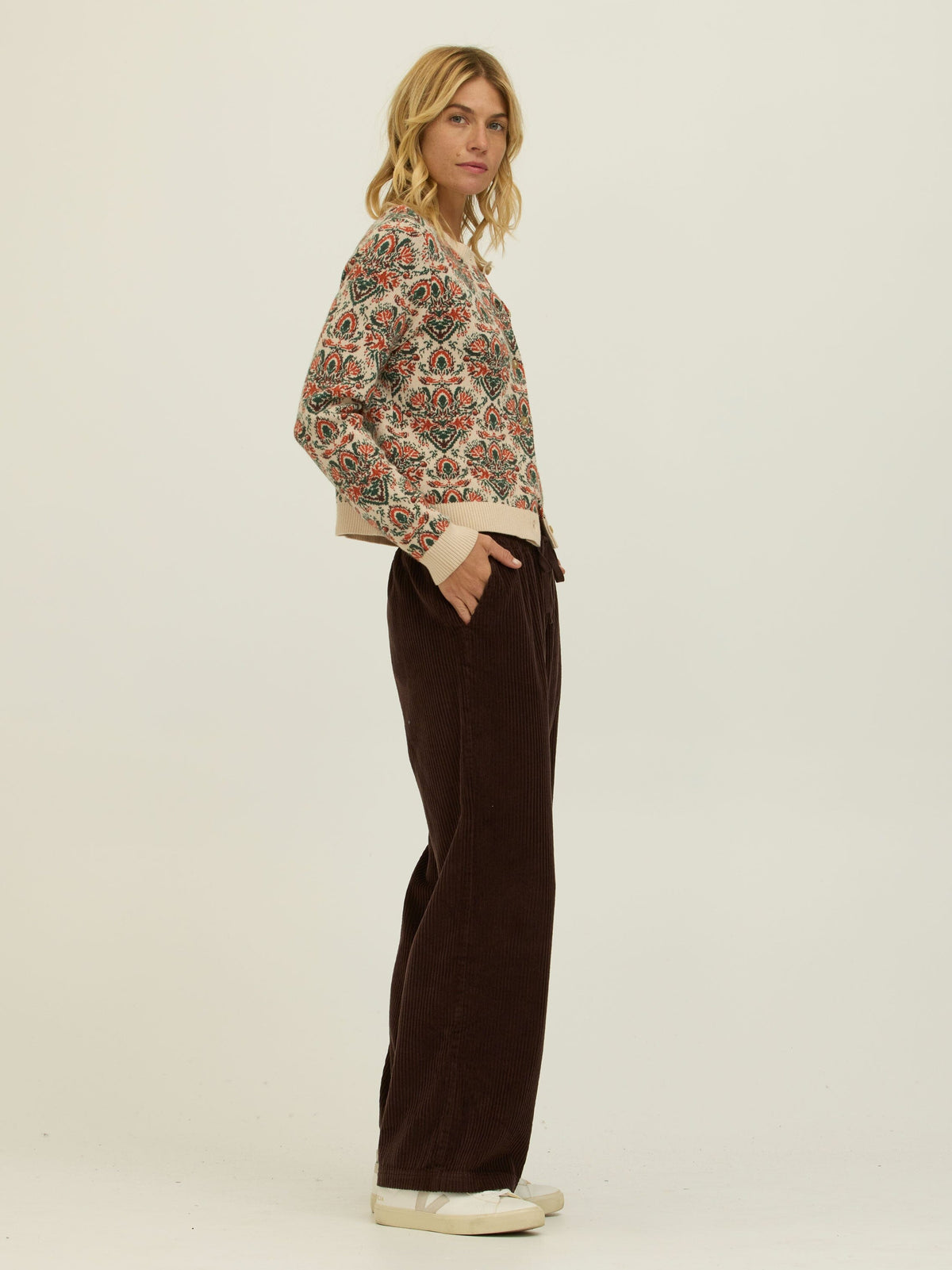 Effie Baroque Floral Cozy Cardigan