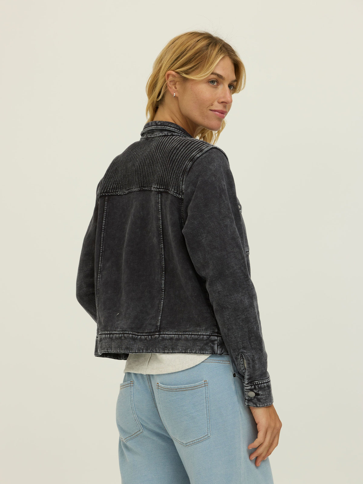 Abbey Cotton Terry Sweater Mix Jacket