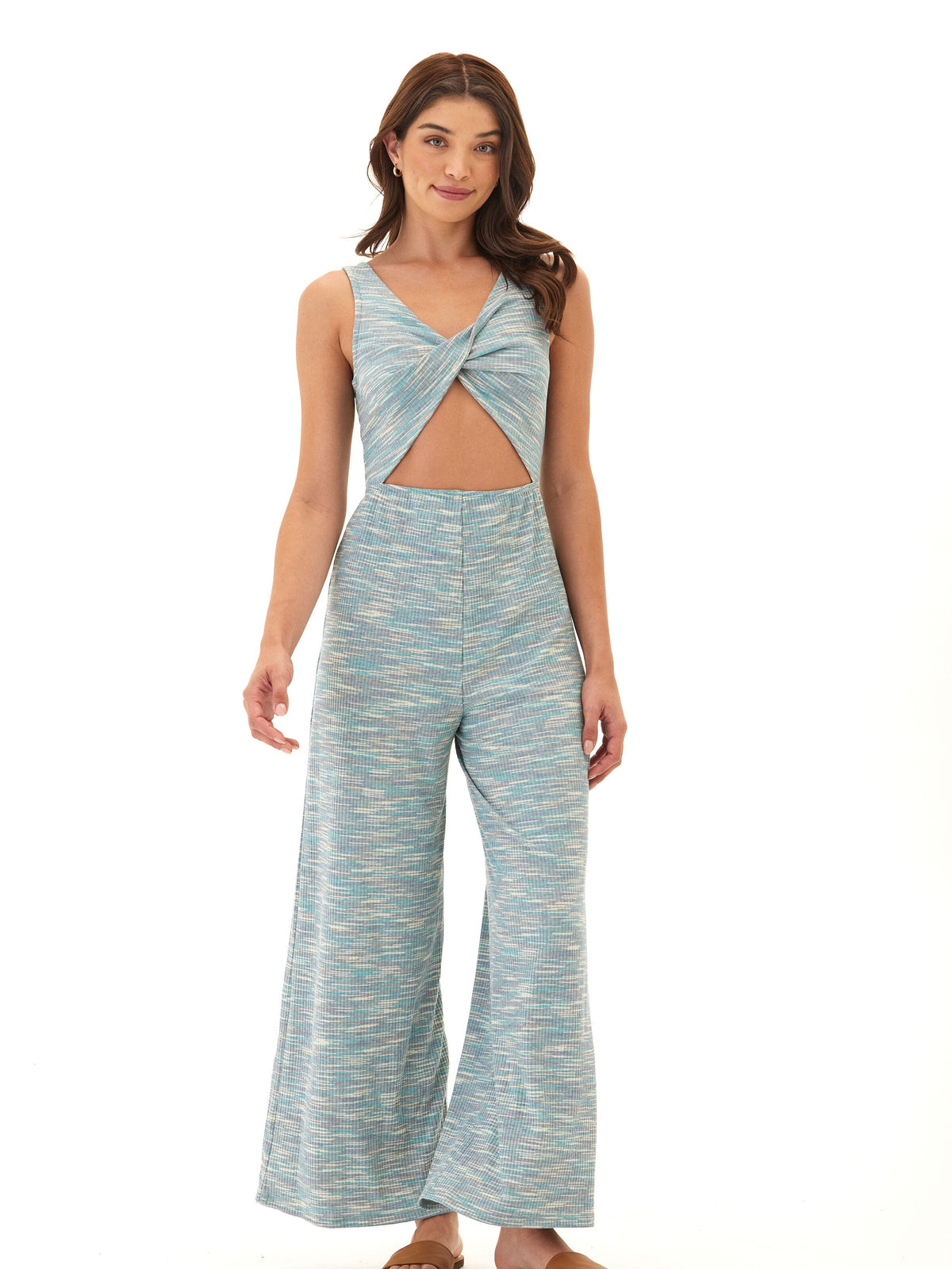 Ayesha Marble Rib Twist Jumpsuit