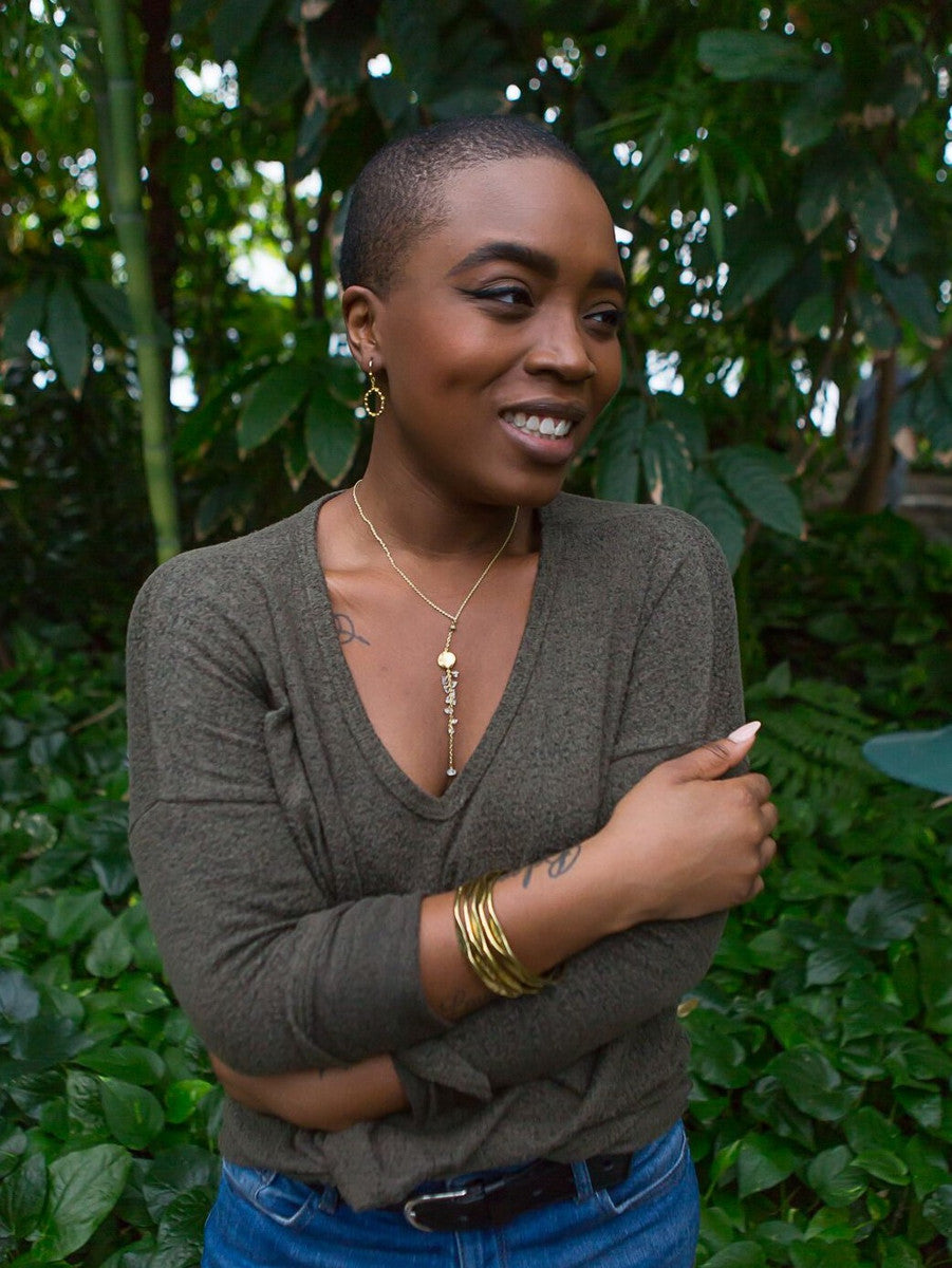 Hammered Waves Brass Bangle Set