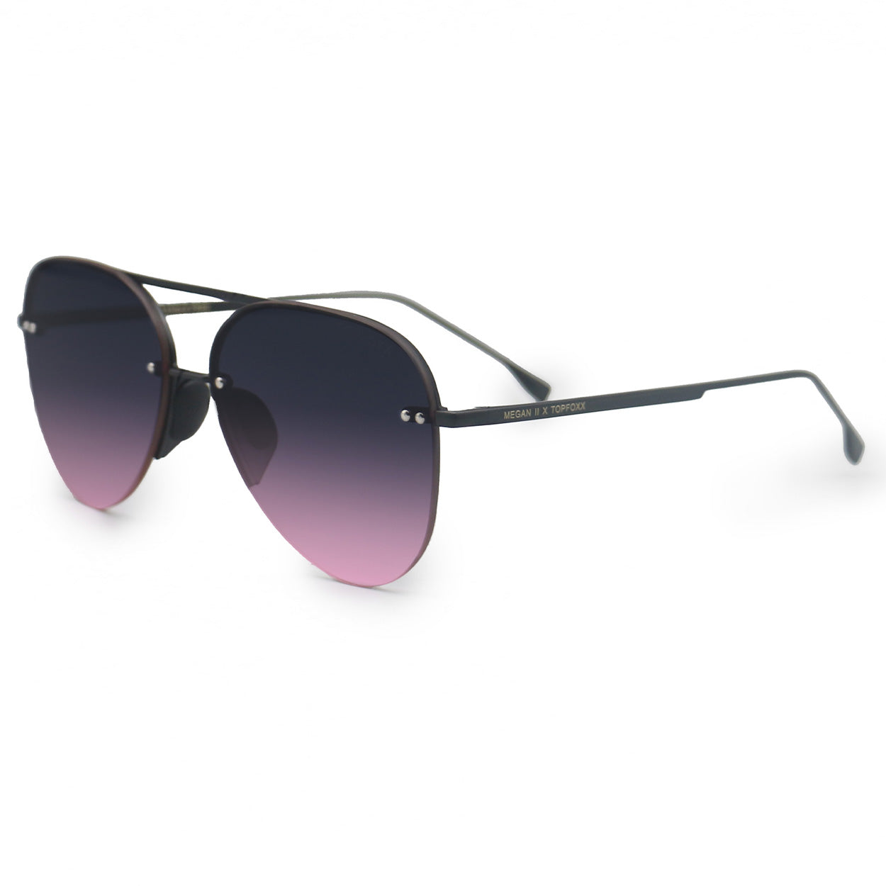 Smaller Megan 2 Faded Purple Pink - Tangle Free Aviator Sunglasses