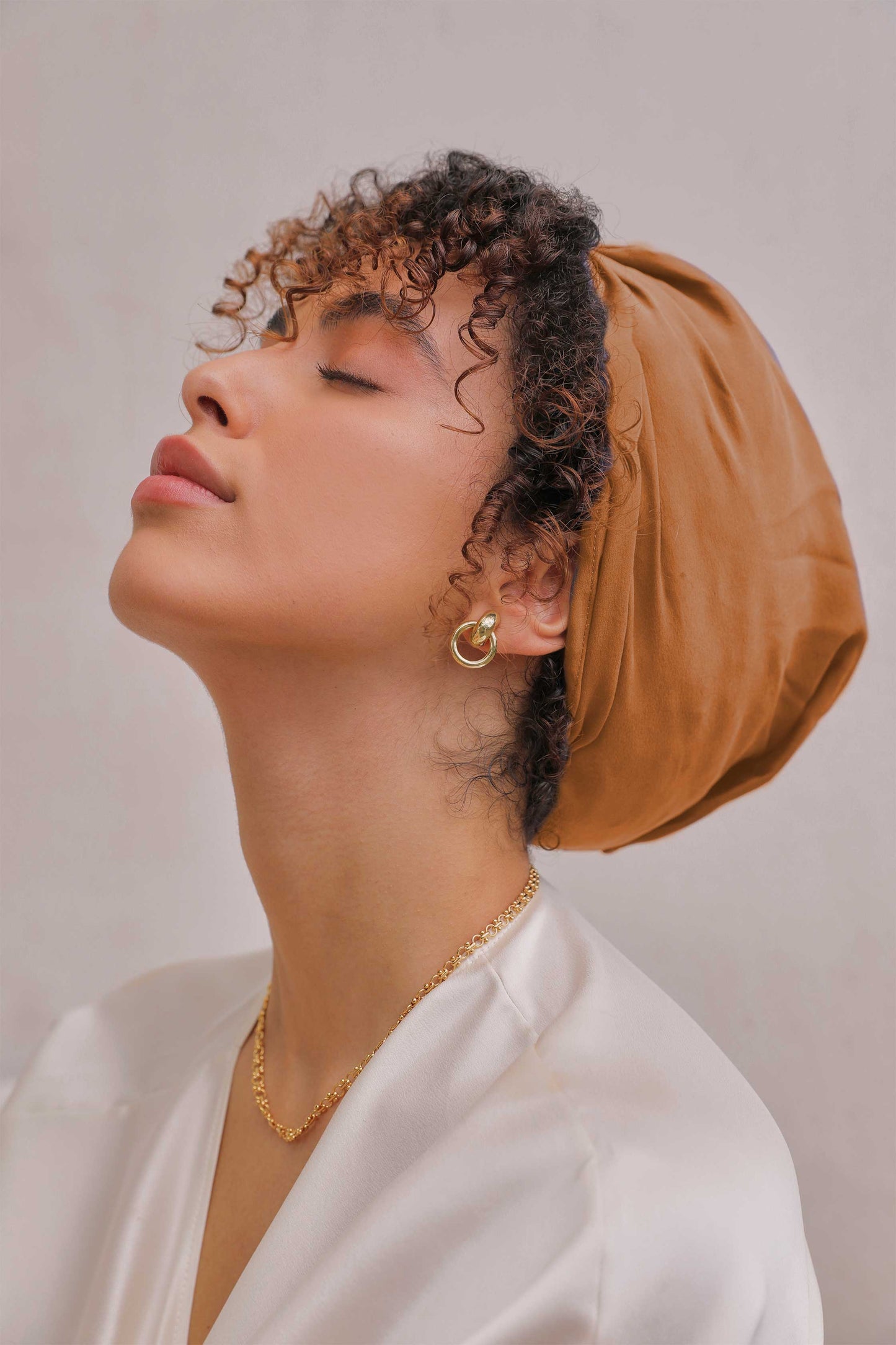 Machine Washable 100% Silk Hair Turban For Sleeping