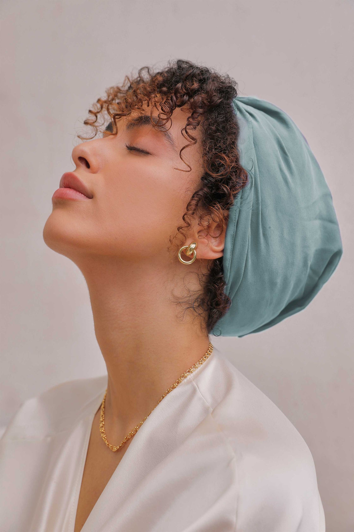 Machine Washable 100% Silk Hair Turban For Sleeping