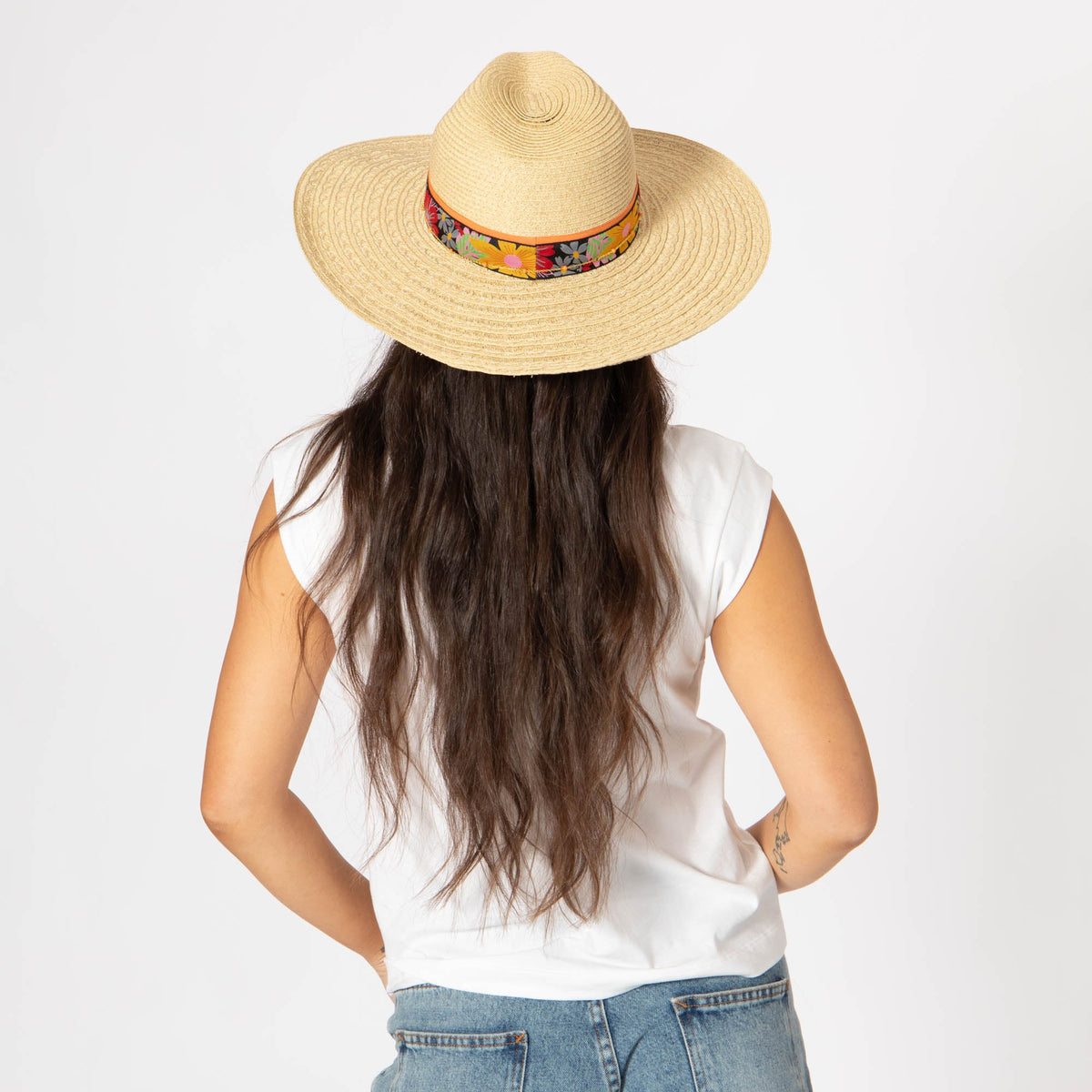 Flora - Mixed Ultrabraid Fedora with Floral Band
