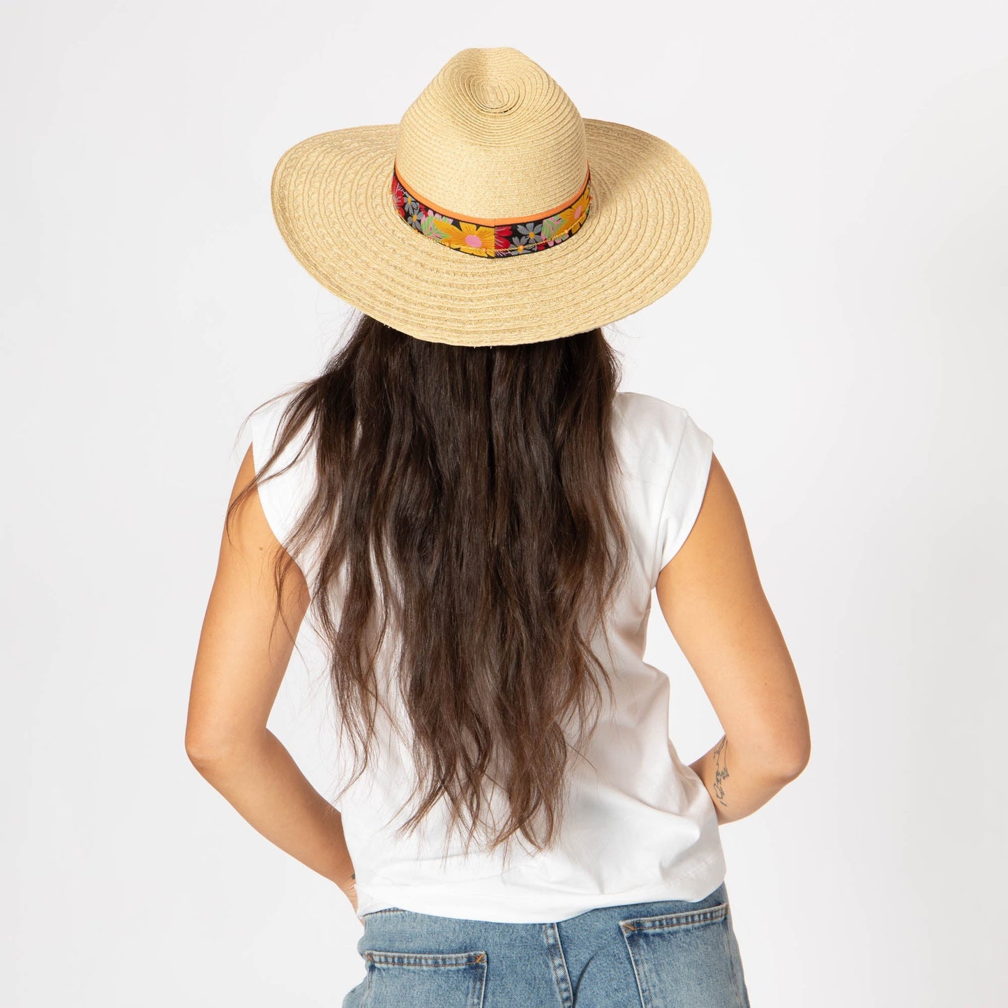 Flora - Mixed Ultrabraid Fedora with Floral Band